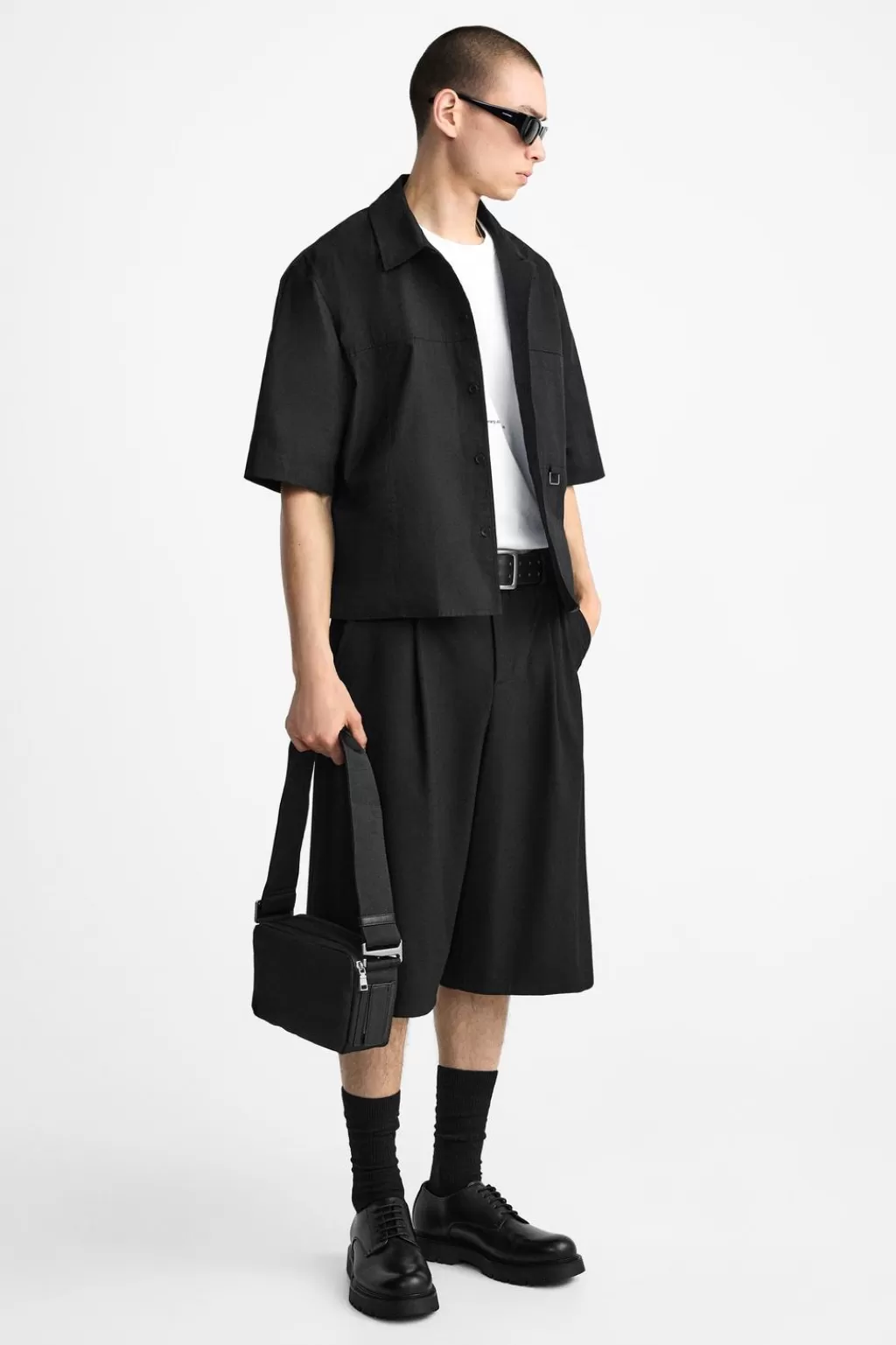 ZARA BANDOLERA NYLON COMBINADA<Hombre Bolsos / Mochilas