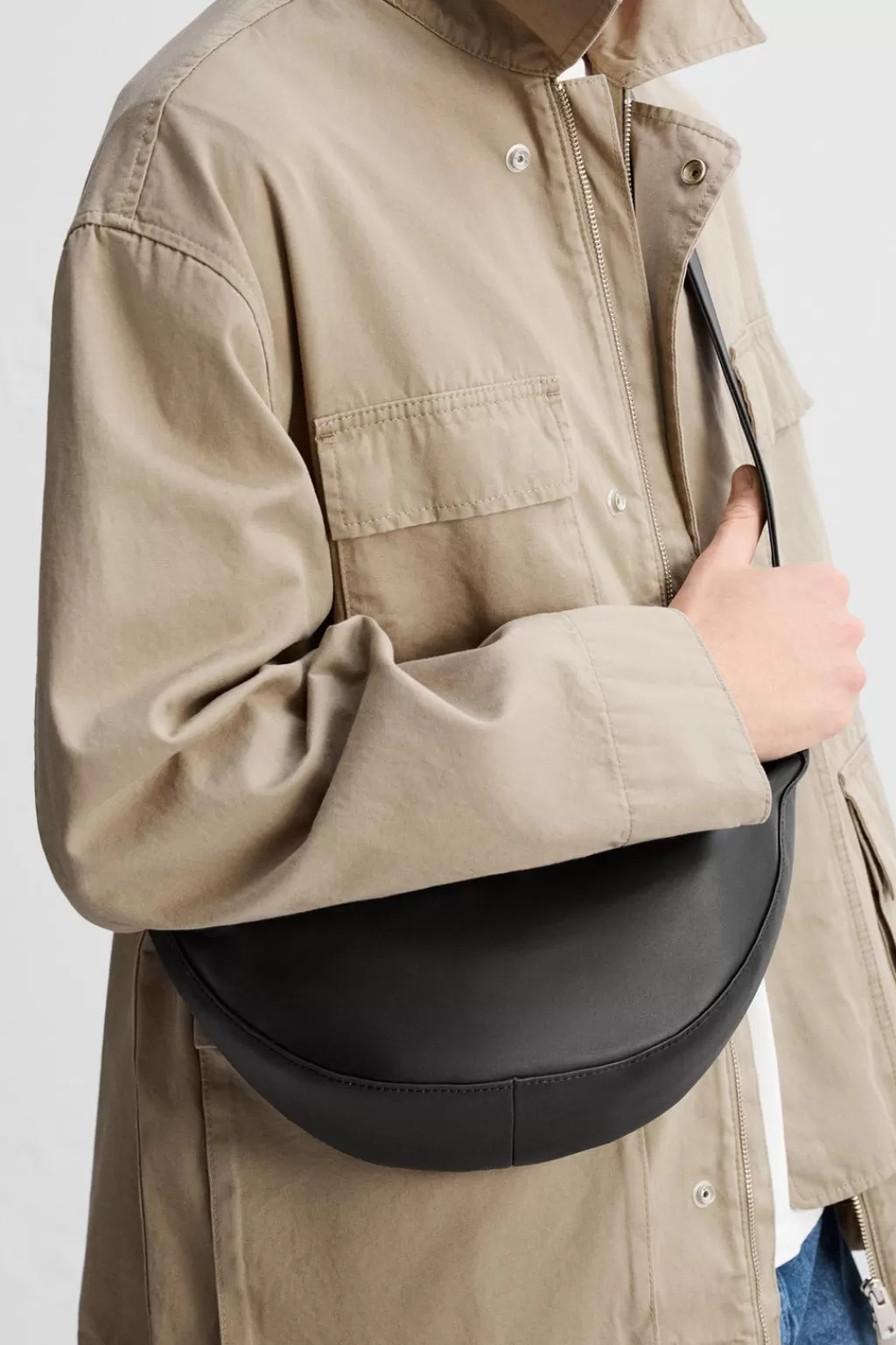 ZARA BANDOLERA PIEL<Hombre Bolsos / Mochilas