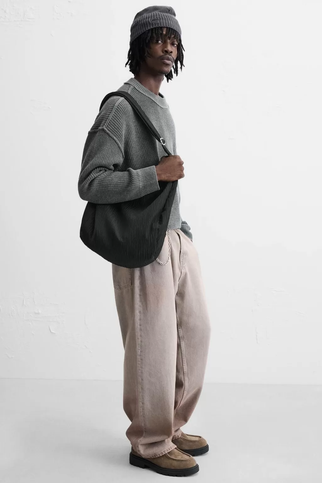 ZARA BANDOLERA PLISADA<Hombre Bolsos / Mochilas