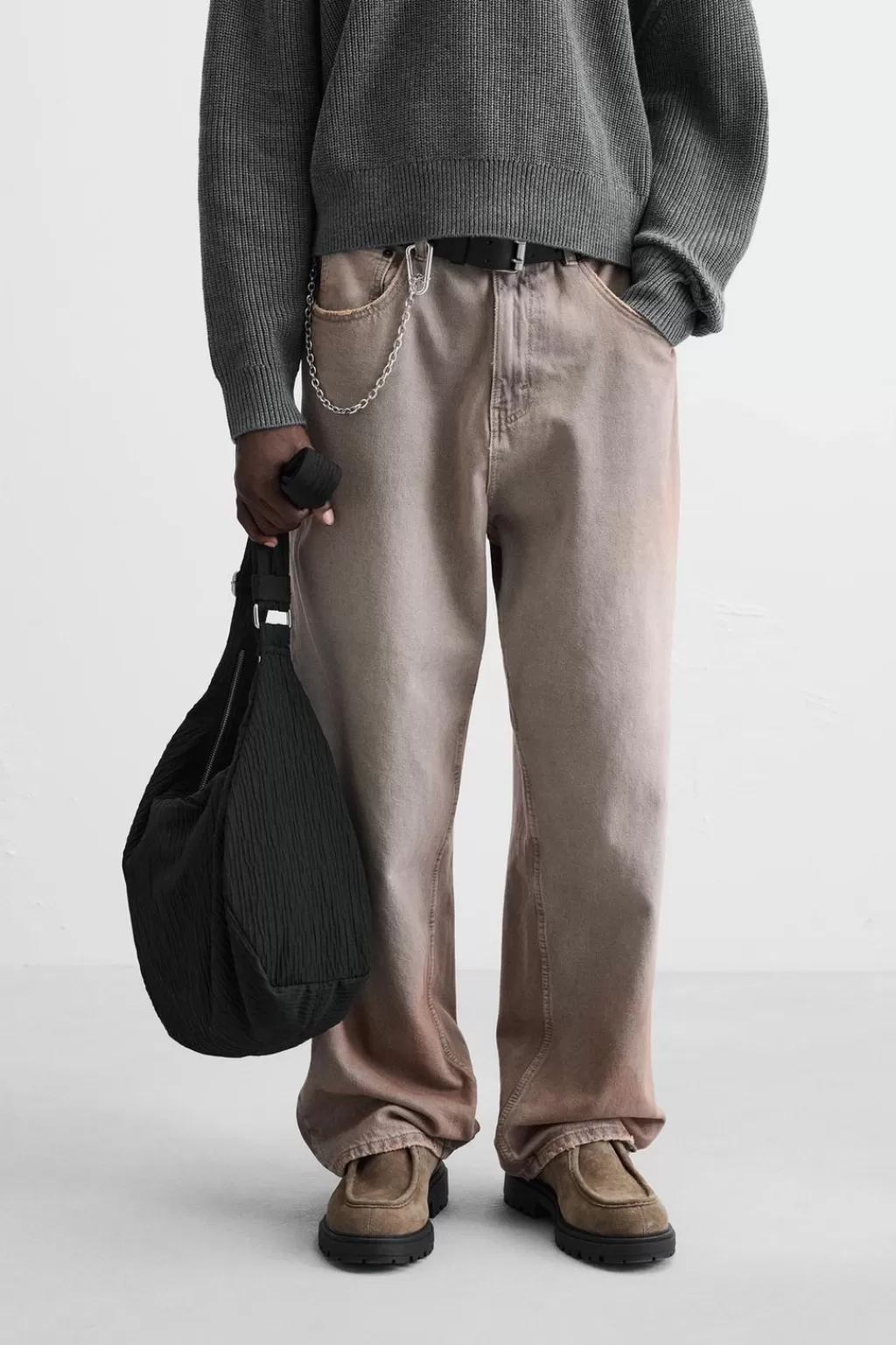 ZARA BANDOLERA PLISADA<Hombre Bolsos / Mochilas
