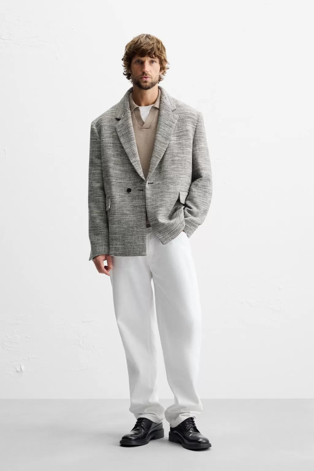 ZARA BLAZER CRUZADA ESTRUCTURA<Hombre Blazers