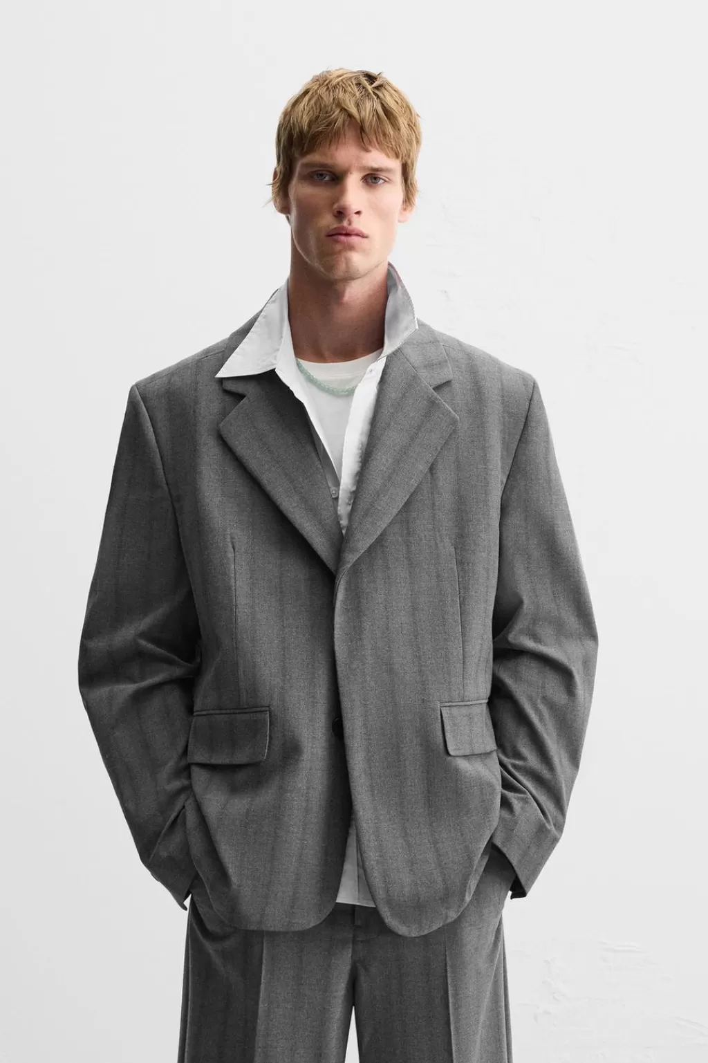 ZARA BLAZER TRAJE RAYAS<Hombre Blazers