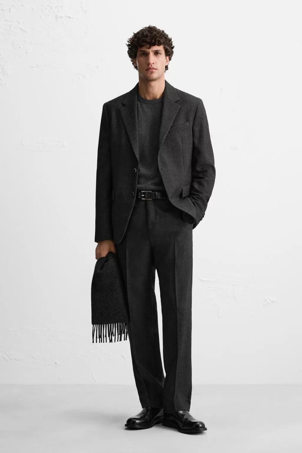 ZARA BLAZER TRAJE TWILL LANA<Hombre Blazers