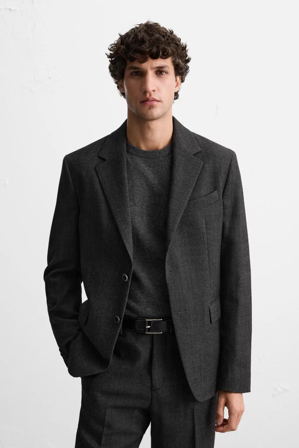 ZARA BLAZER TRAJE TWILL LANA<Hombre Blazers