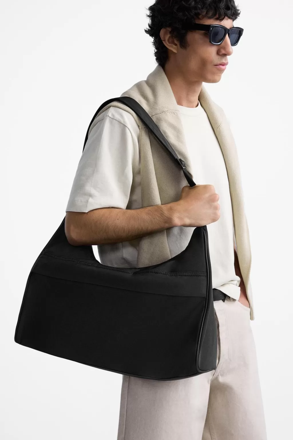 ZARA BOLSO HOMBRO NYLON<Hombre Bolsos / Mochilas