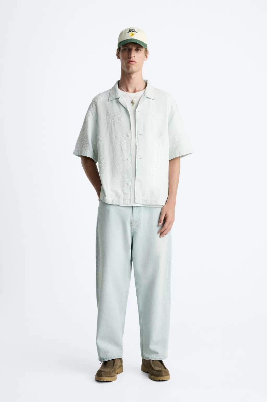 ZARA CAMISA ALGODÓN - LINO<Hombre Camisas
