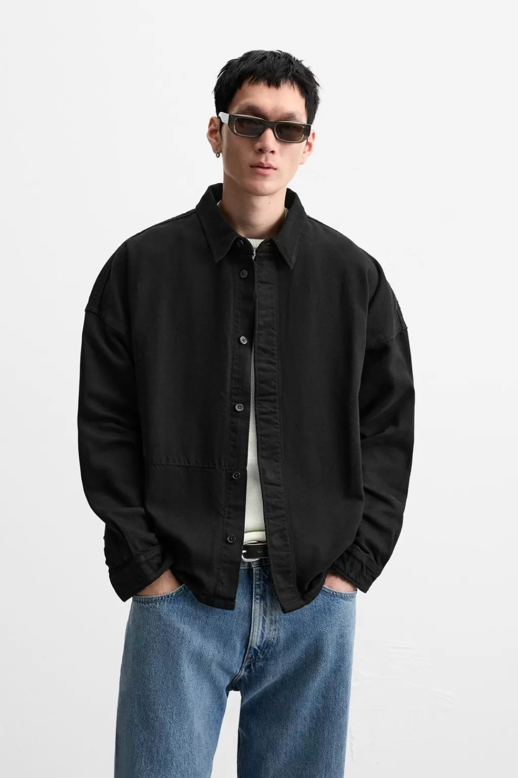 ZARA CAMISA DENIM BOLSILLOS<Hombre Camisas