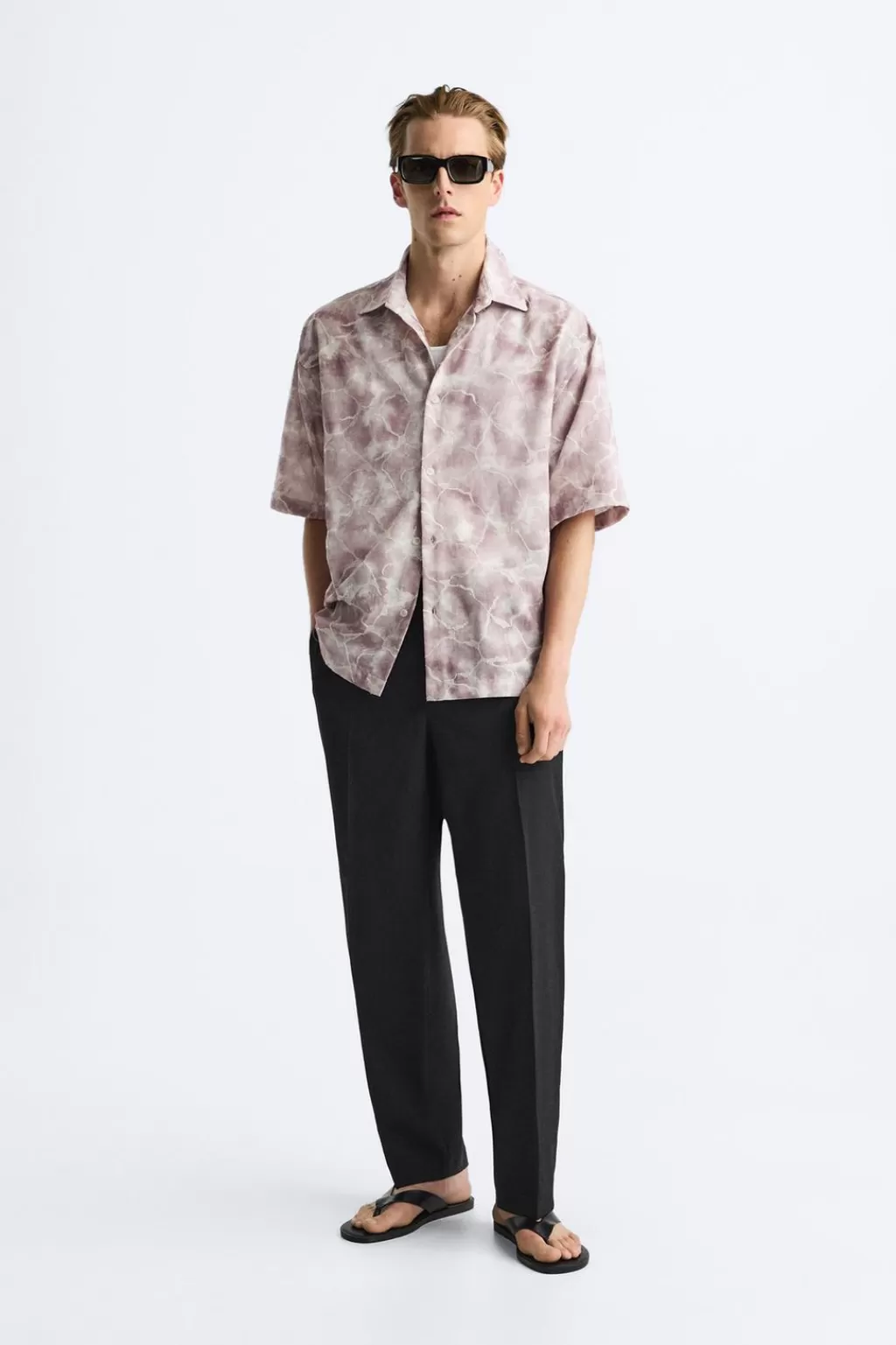 ZARA CAMISA JACQUARD TYE DYE<Hombre Camisas