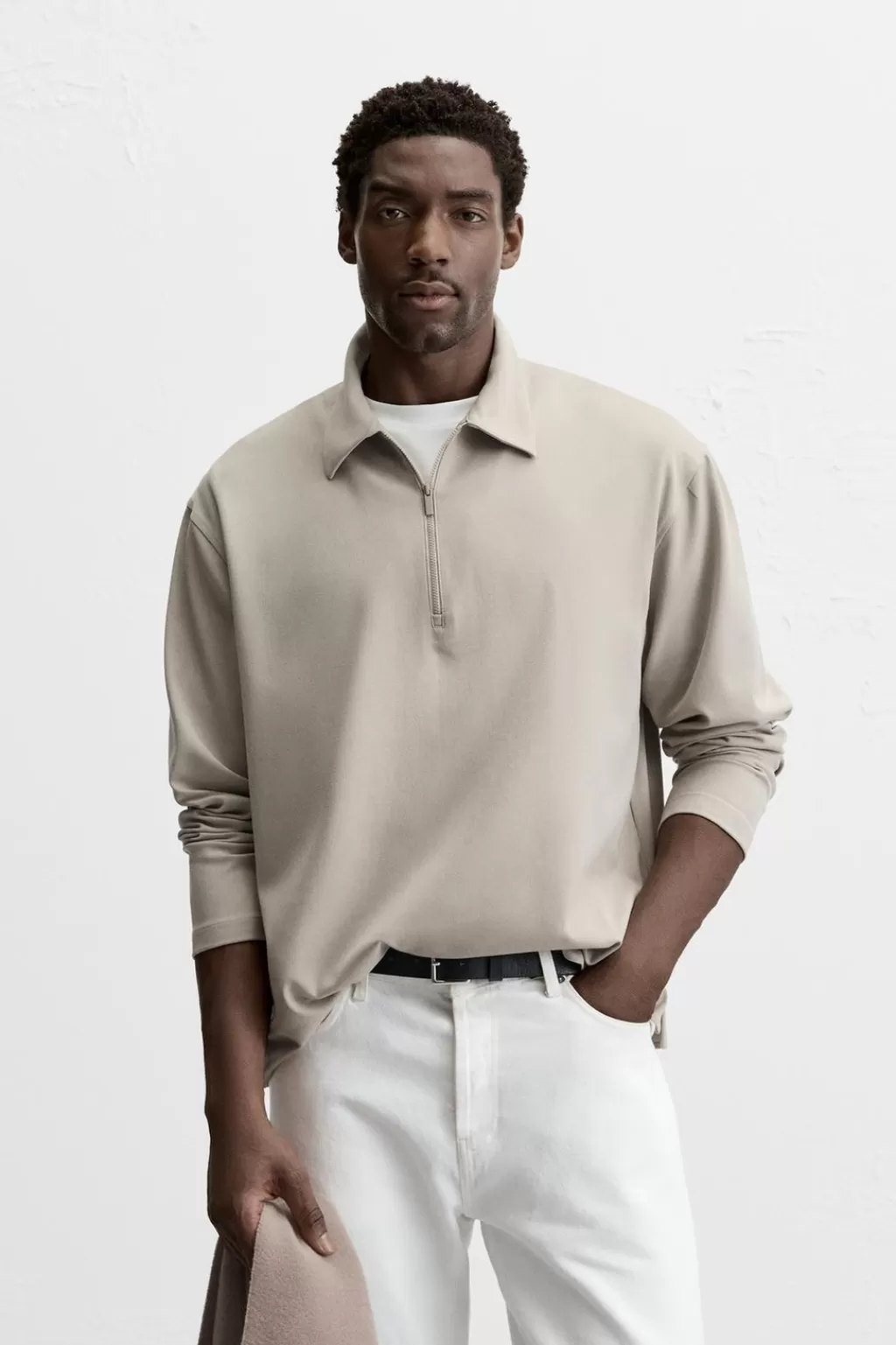 ZARA CAMISA POLO CON VISCOSA<Hombre Polos