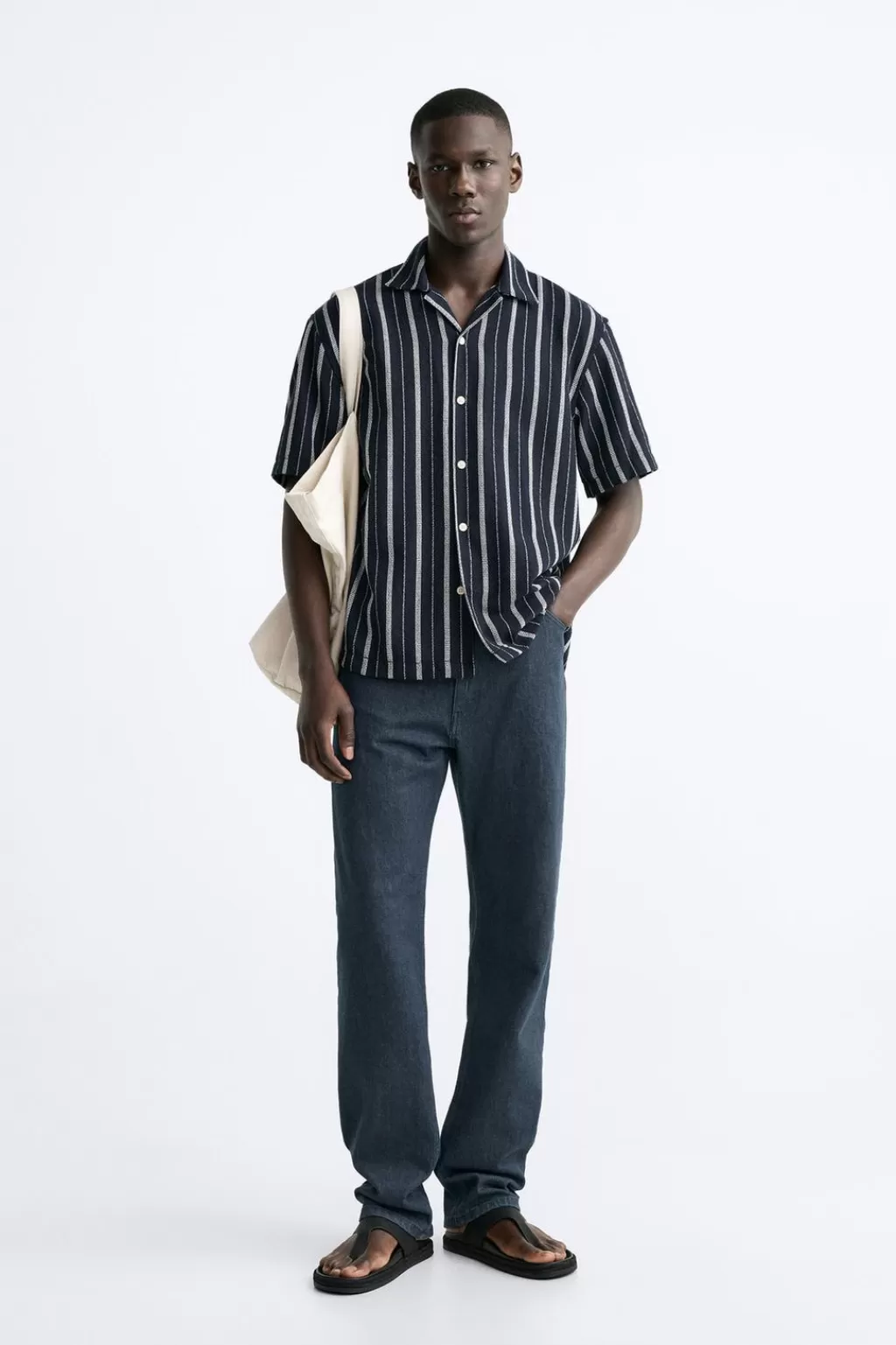 ZARA CAMISA RAYAS<Hombre Camisas