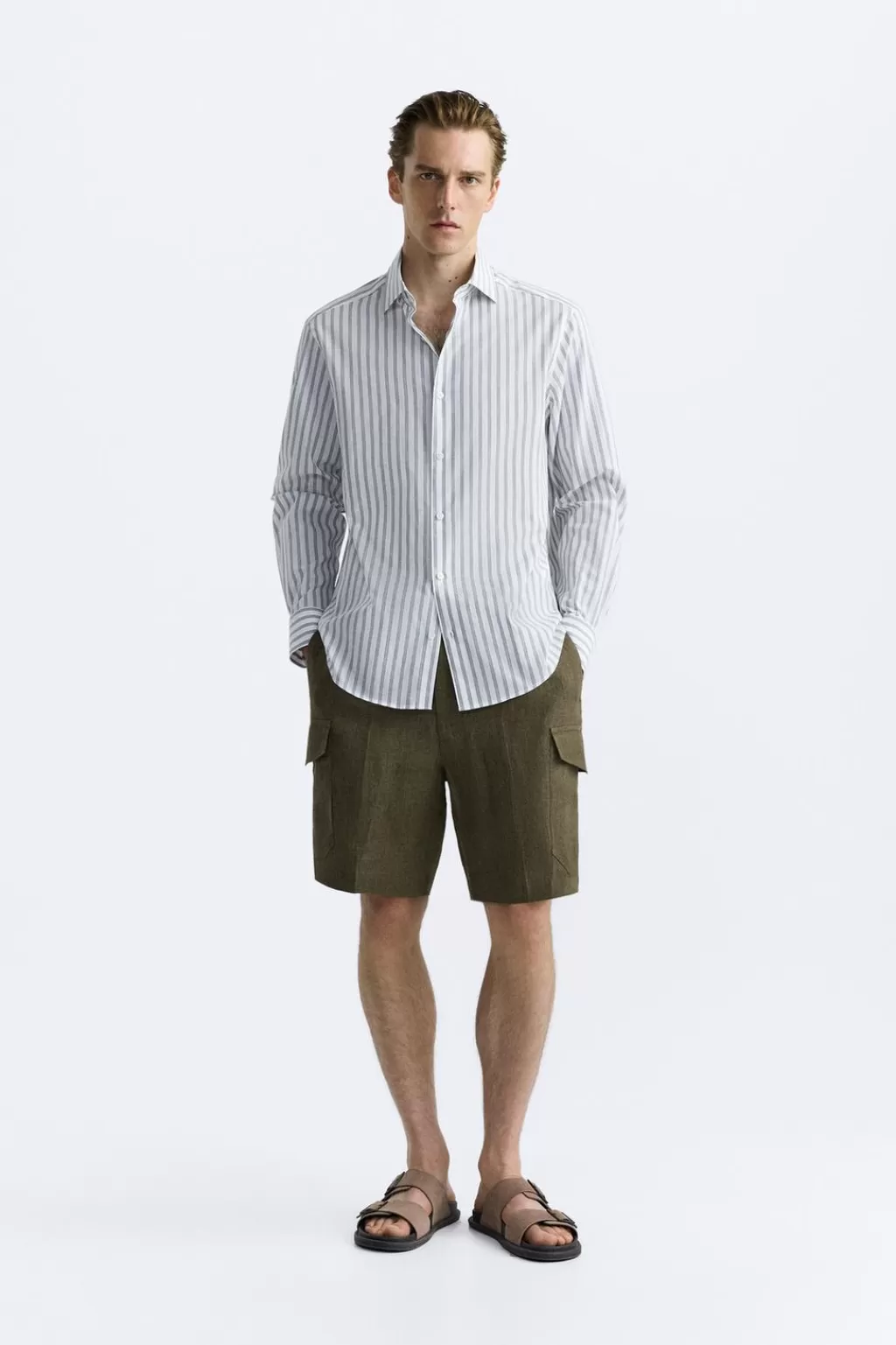 ZARA CAMISA RAYAS<Hombre Camisas