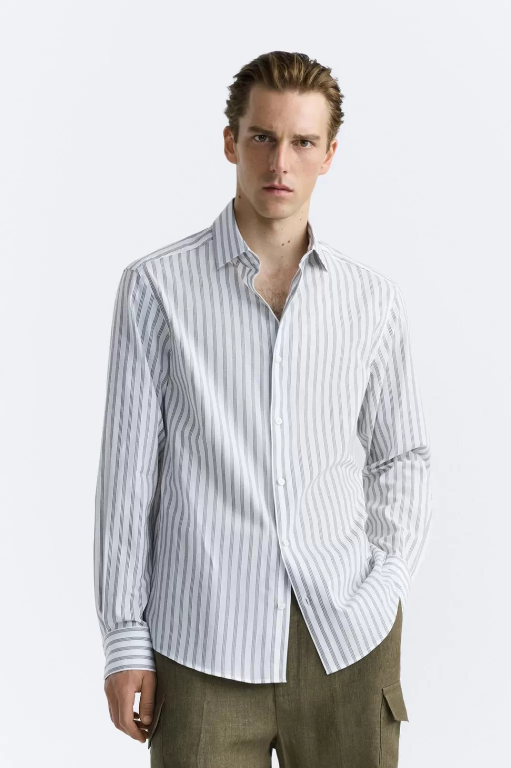 ZARA CAMISA RAYAS<Hombre Camisas