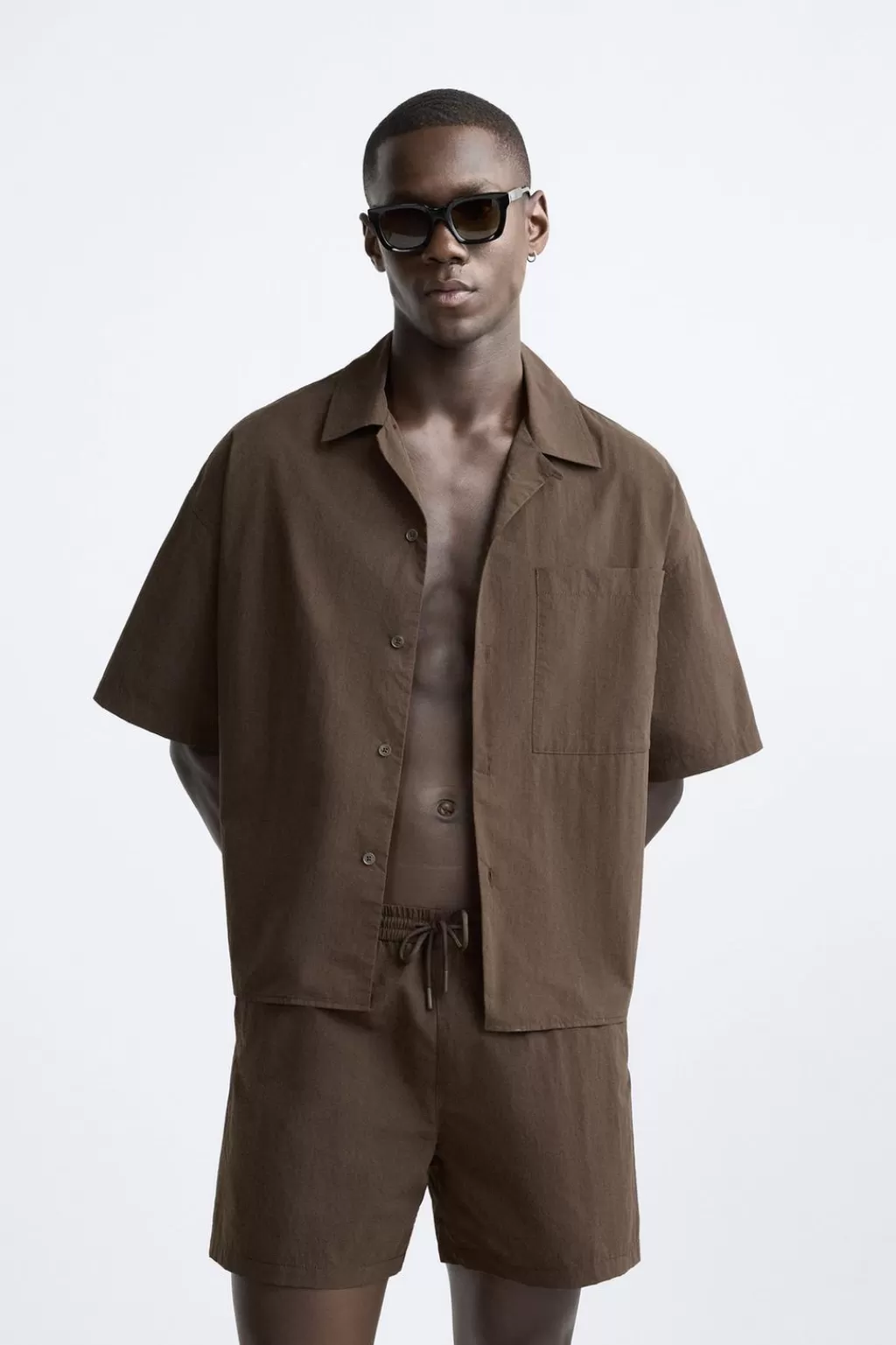 ZARA CAMISA TÉCNICA BOXY FIT<Hombre Camisas