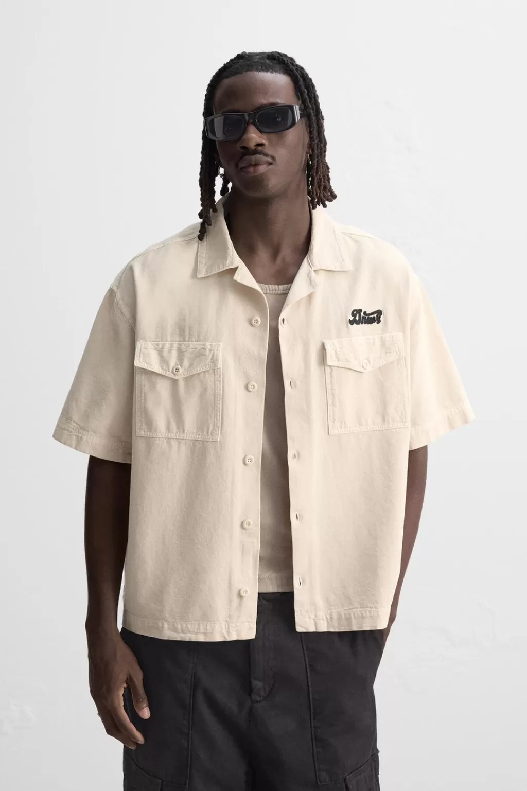 ZARA CAMISA TEXTOS BORDADOS<Hombre Camisas