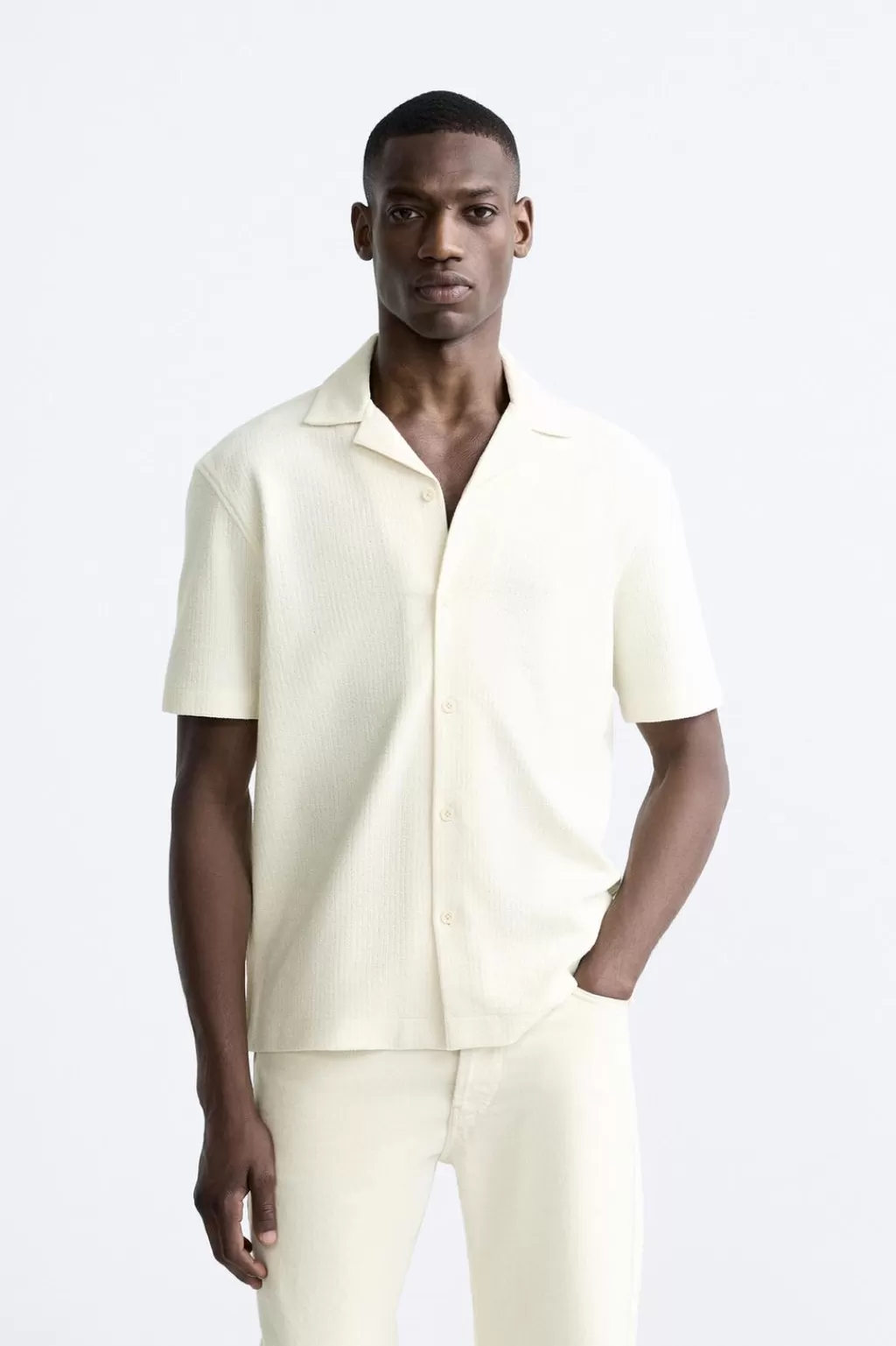 ZARA CAMISA TEXTURA<Hombre Camisas