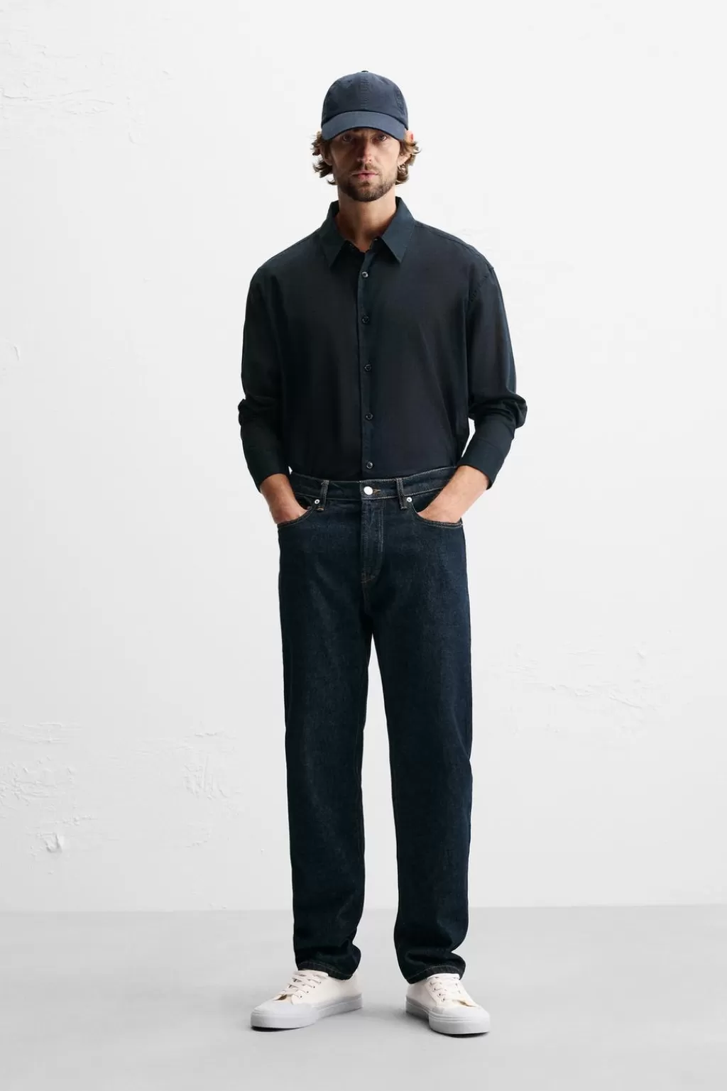 ZARA CAMISA VOILE SEMITRANSPARENTE<Hombre Camisas