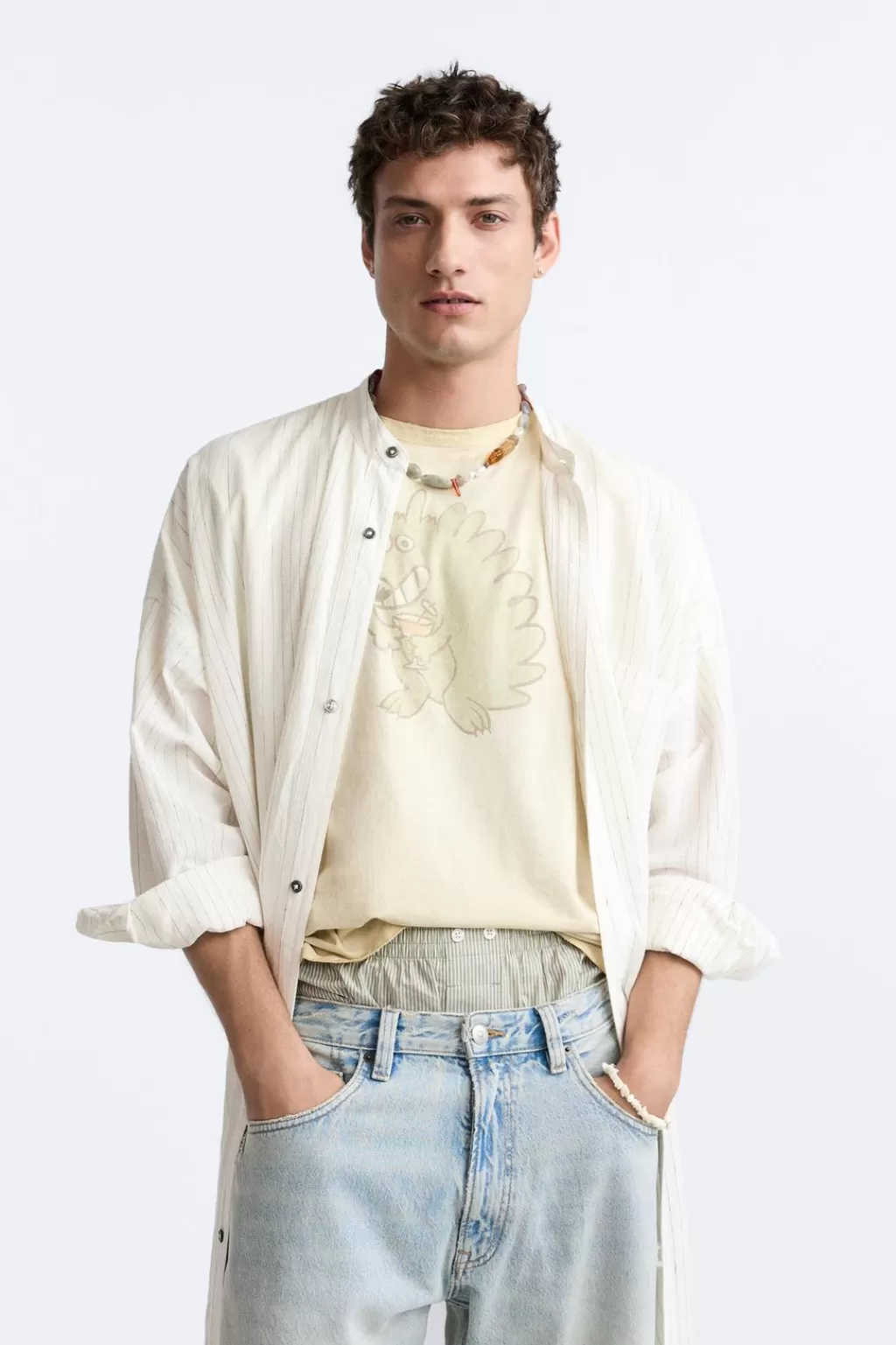 ZARA KAFTÁN RAYAS LIMITED EDITION<Hombre Camisas