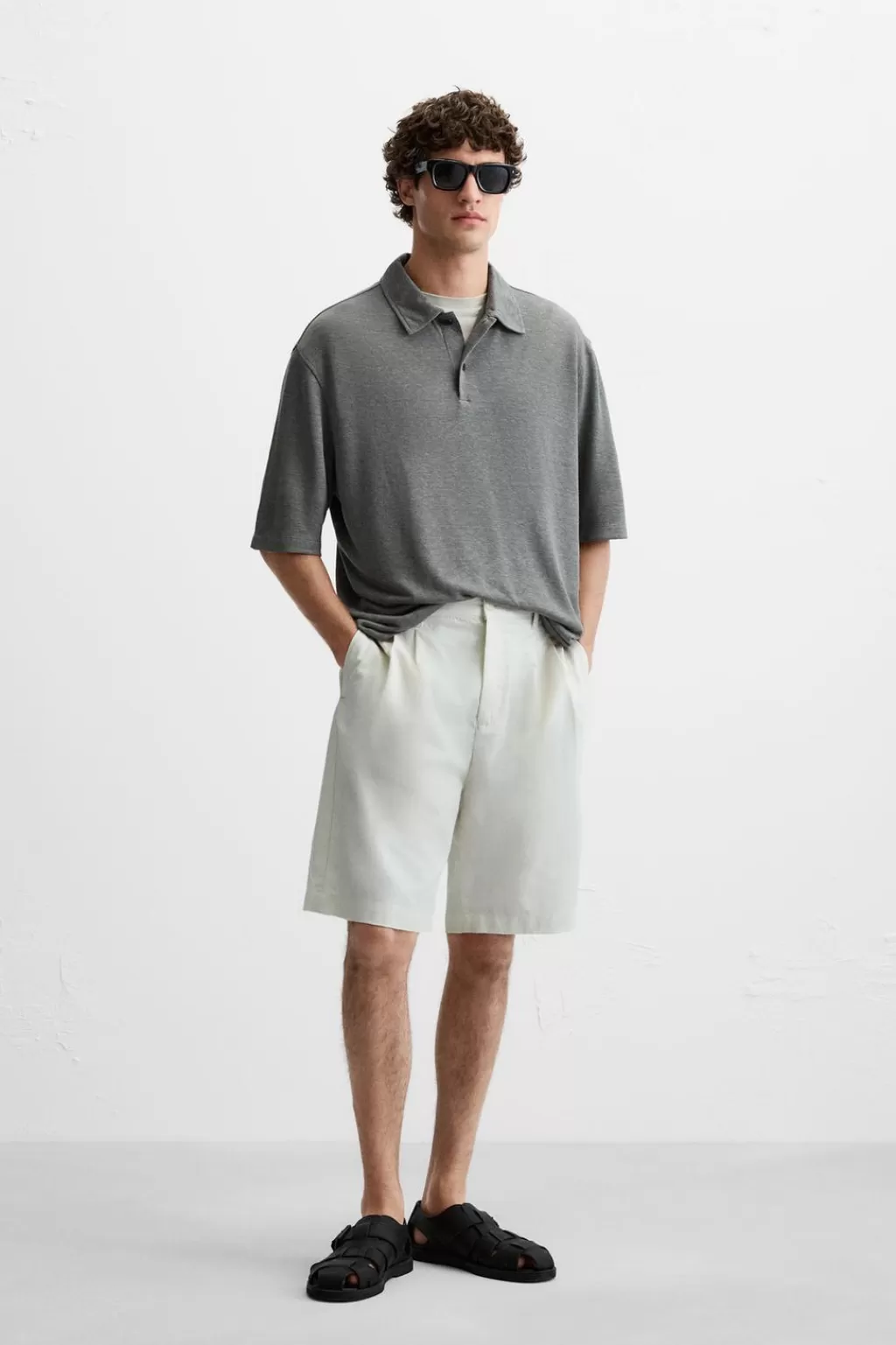 ZARA POLO CÁÑAMO - VISCOSA<Hombre Polos