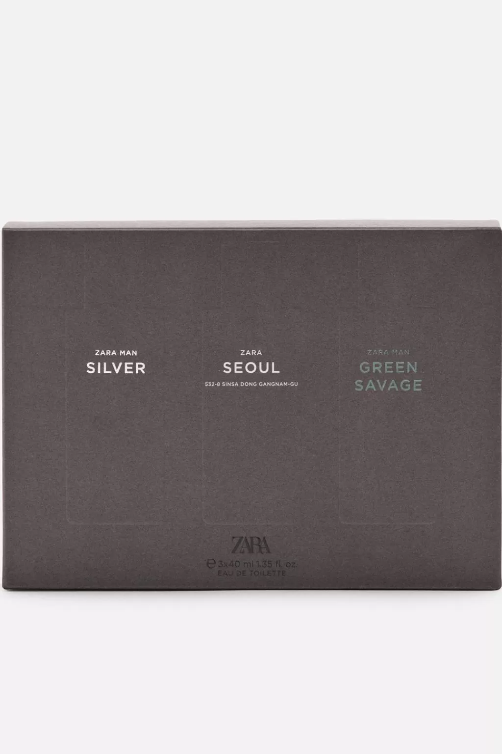 ZARA SILVER + GREEN SAVAGE + SEOUL 40ML<Hombre Perfumes