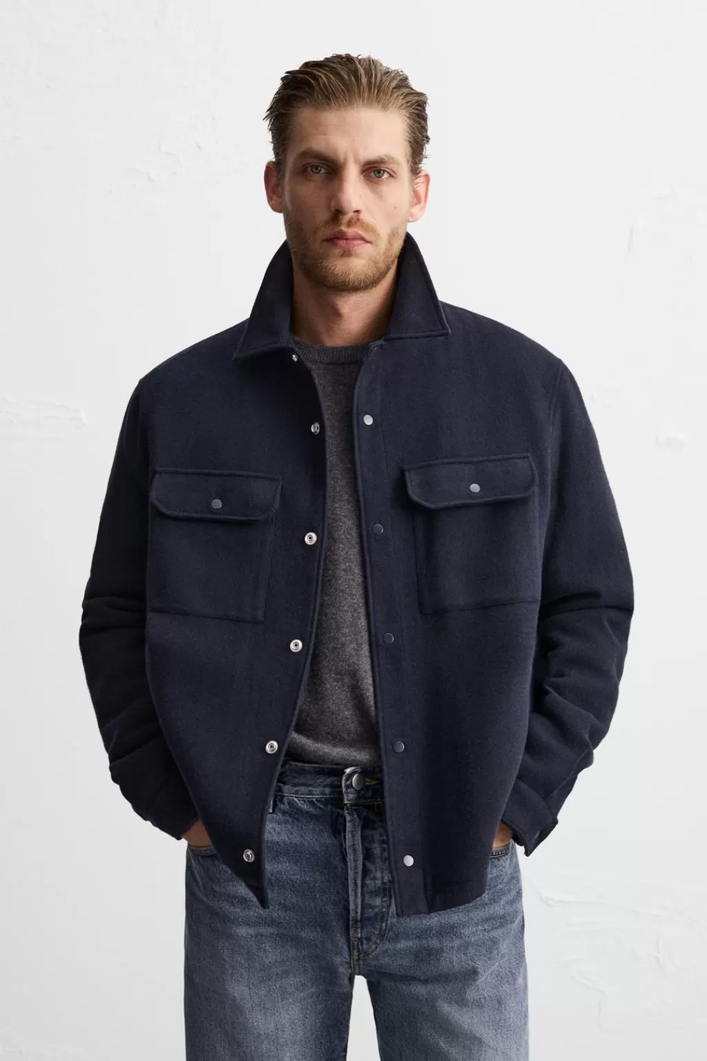 ZARA SOBRECAMISA ACOLCHADA<Hombre Sobrecamisas