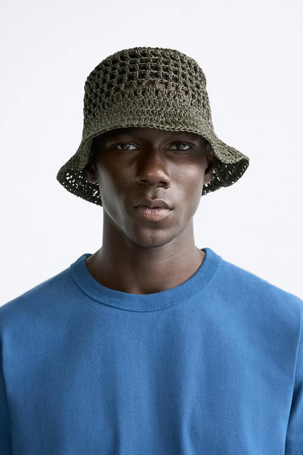 ZARA SOMBRERO BUCKET CROCHET<Hombre Accesorios