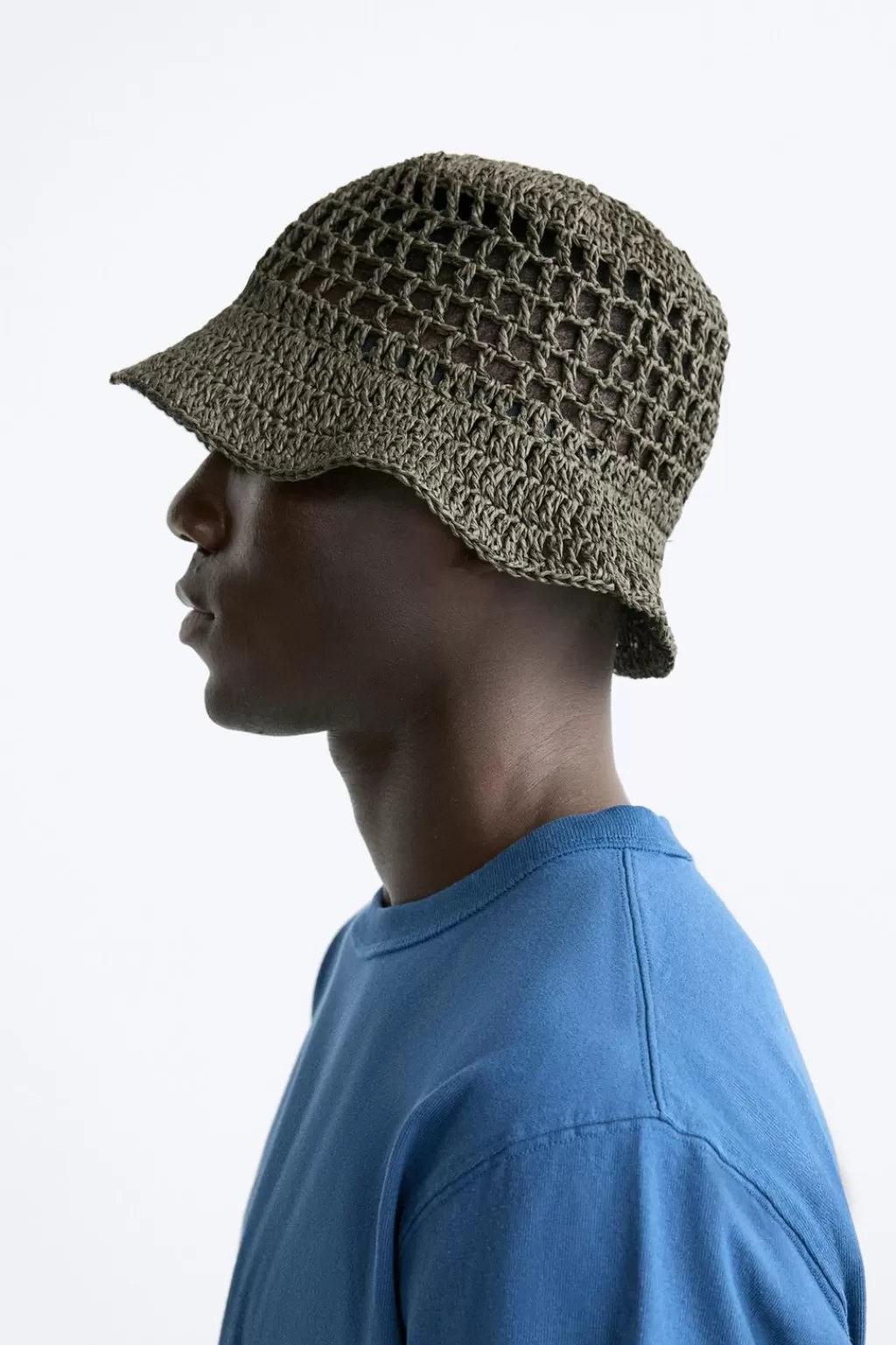 ZARA SOMBRERO BUCKET CROCHET<Hombre Accesorios