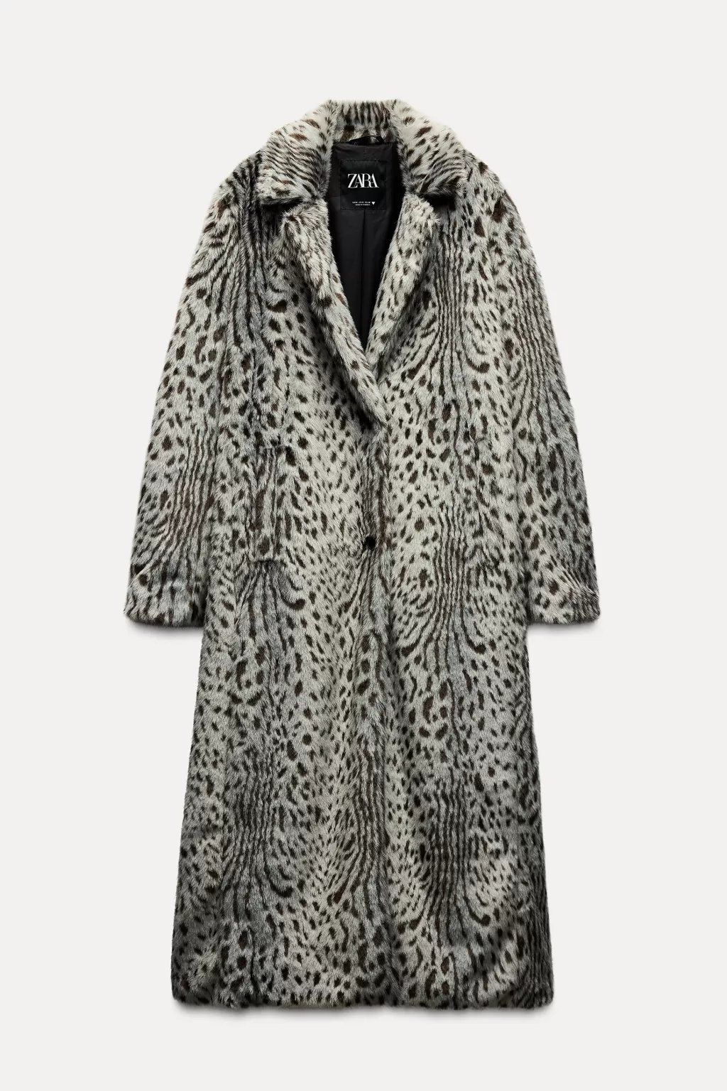 ZARA ABRIGO EFECTO PELO ESTAMPADO ANIMAL<Mujer Abrigos / Anoraks