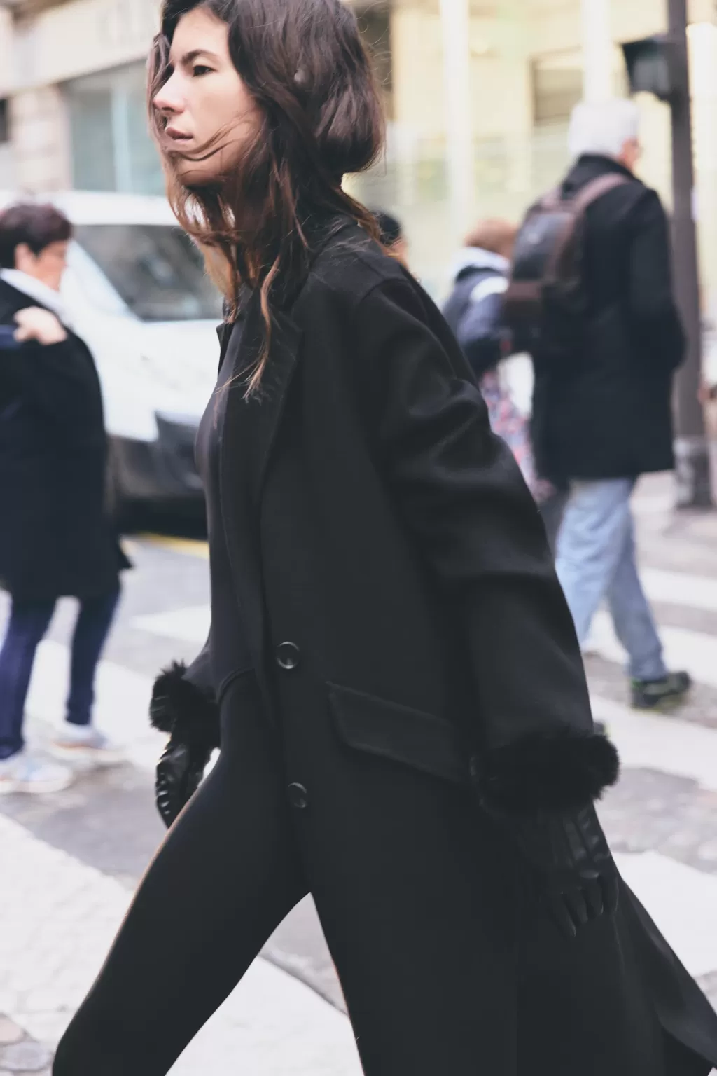 ZARA ABRIGO OVERSIZE CRUZADO CON LANA<Mujer Abrigos / Anoraks