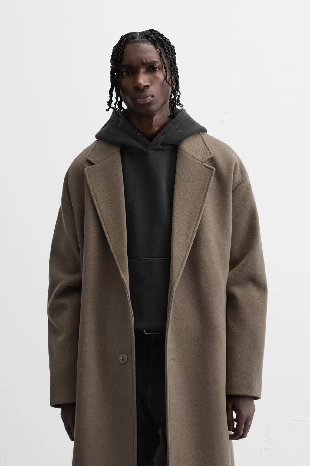 ZARA ABRIGO OVERSIZE FIT<Hombre Cazadoras | Abrigos / Gabardinas