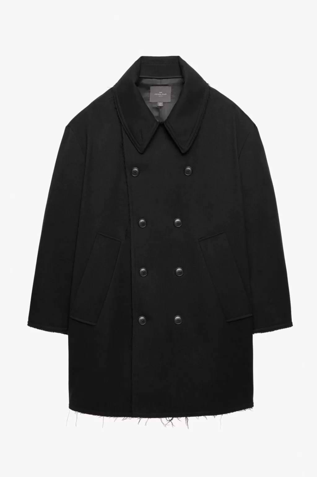 ZARA ABRIGO OVERSIZE FIT LANA X STEFANO PILATI<Hombre Cazadoras | Abrigos / Gabardinas