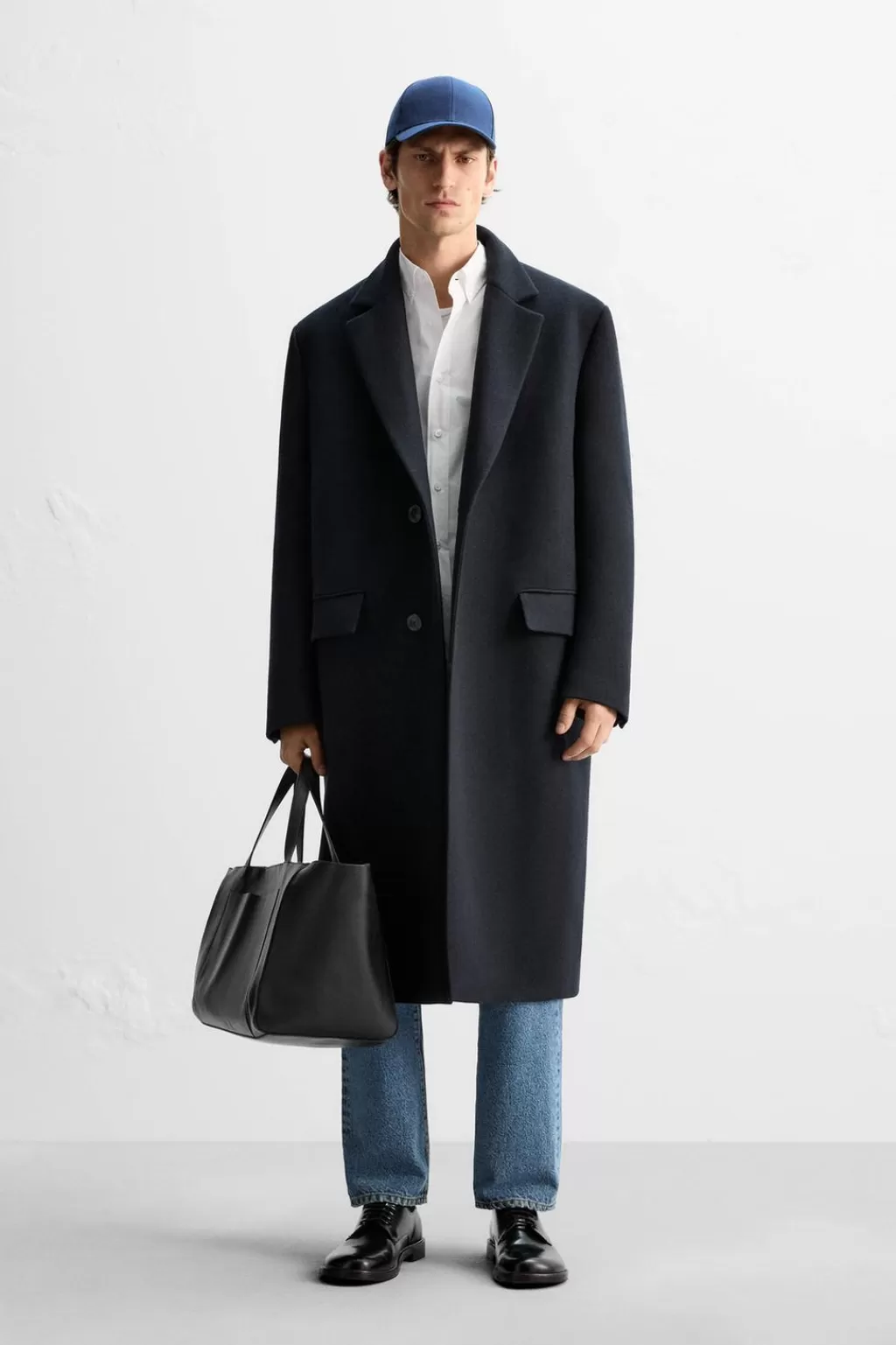 ZARA ABRIGO OVERSIZED FIT<Hombre Cazadoras | Abrigos / Gabardinas