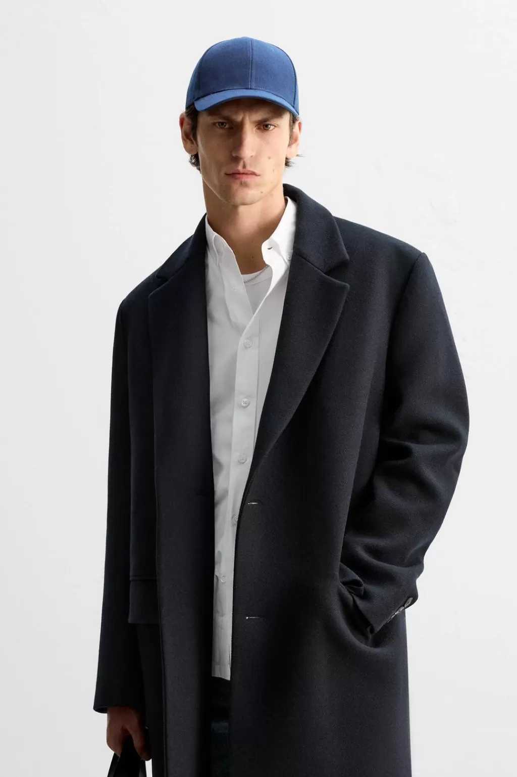 ZARA ABRIGO OVERSIZED FIT<Hombre Cazadoras | Abrigos / Gabardinas
