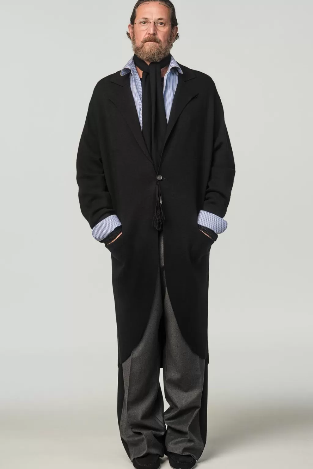 ZARA ABRIGO PUNTO LANA X STEFANO PILATI<Hombre Cazadoras | Abrigos / Gabardinas