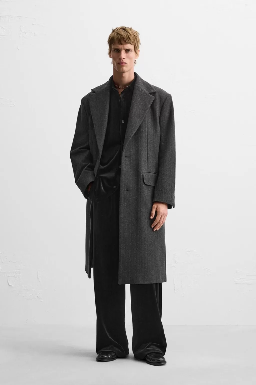 ZARA ABRIGO RAYAS<Hombre Cazadoras | Abrigos / Gabardinas