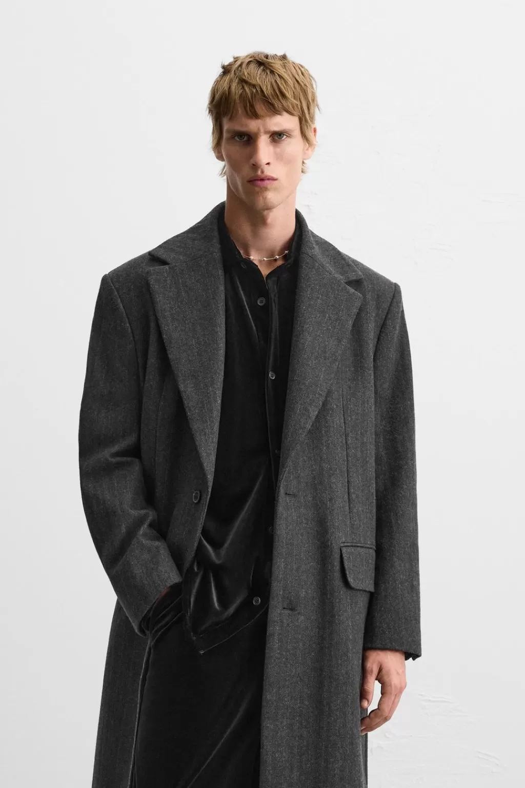ZARA ABRIGO RAYAS<Hombre Cazadoras | Abrigos / Gabardinas