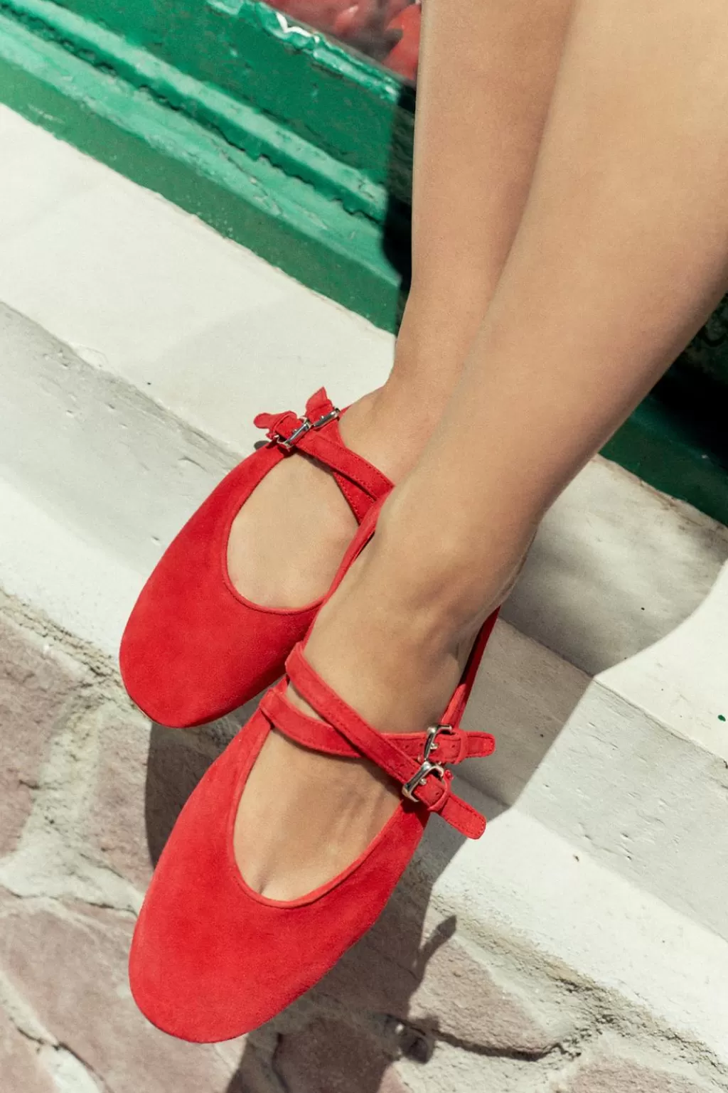 ZARA BAILARINA DOBLE TIRA PIEL<Mujer Zapatos