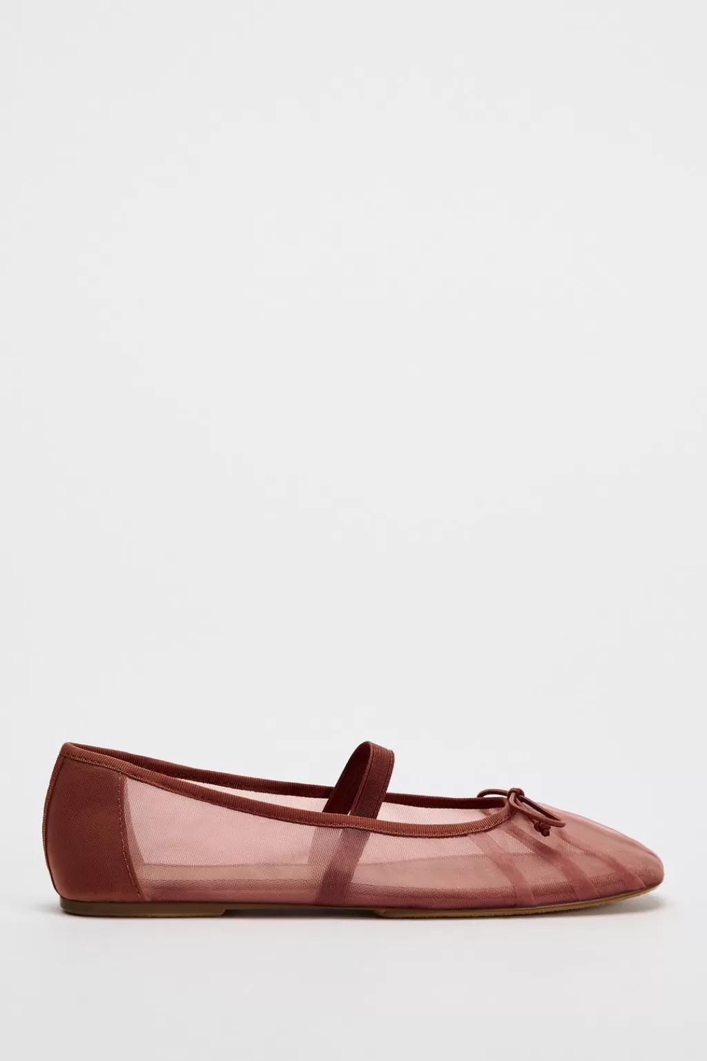 ZARA BAILARINA MESH LAZO<Mujer Zapatos