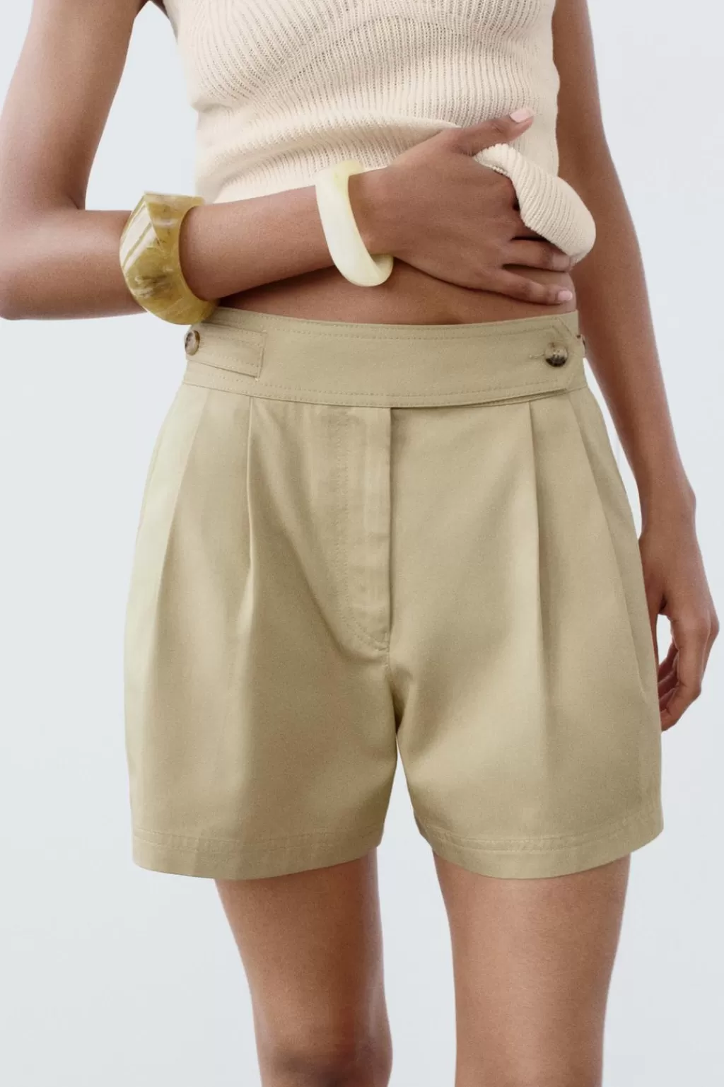 ZARA BERMUDA CARGO TRABILLAS LATERALES<Mujer Faldas / Shorts