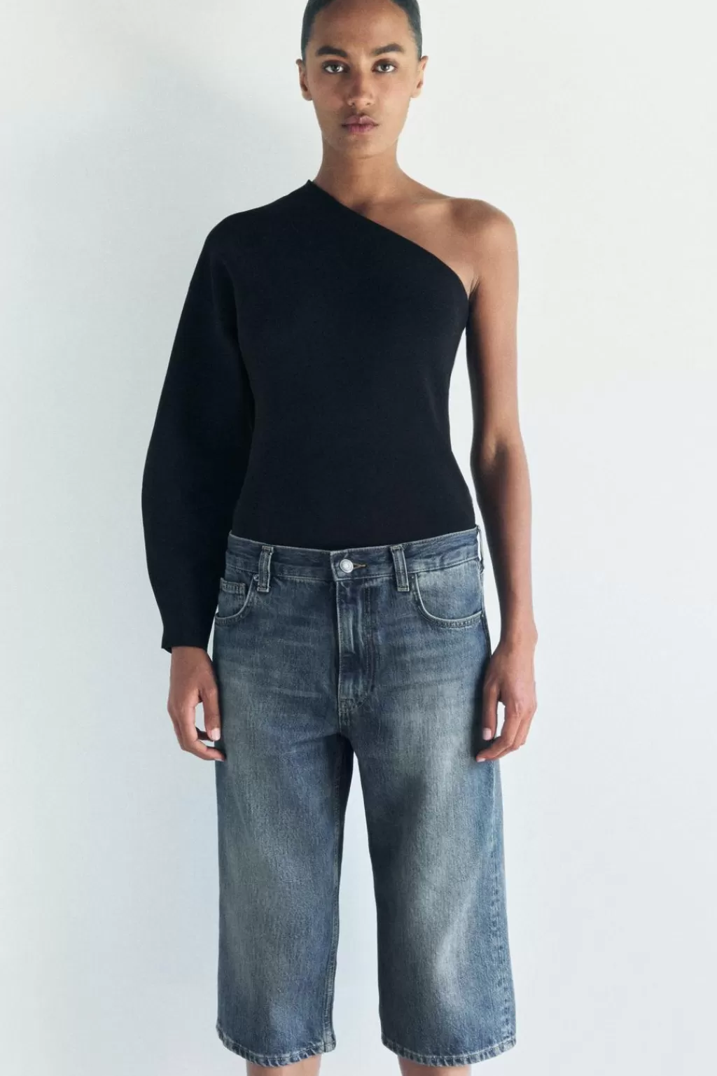 ZARA BERMUDA DENIM ZW COLLECTION TIRO BAJO<Mujer Faldas / Shorts