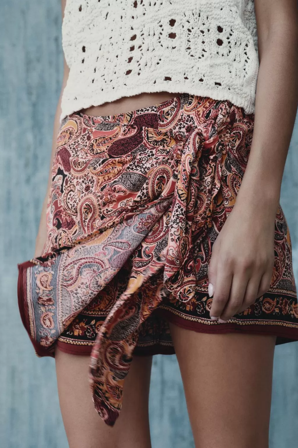 ZARA BERMUDA PAREO ESTAMPADA<Mujer Faldas / Shorts