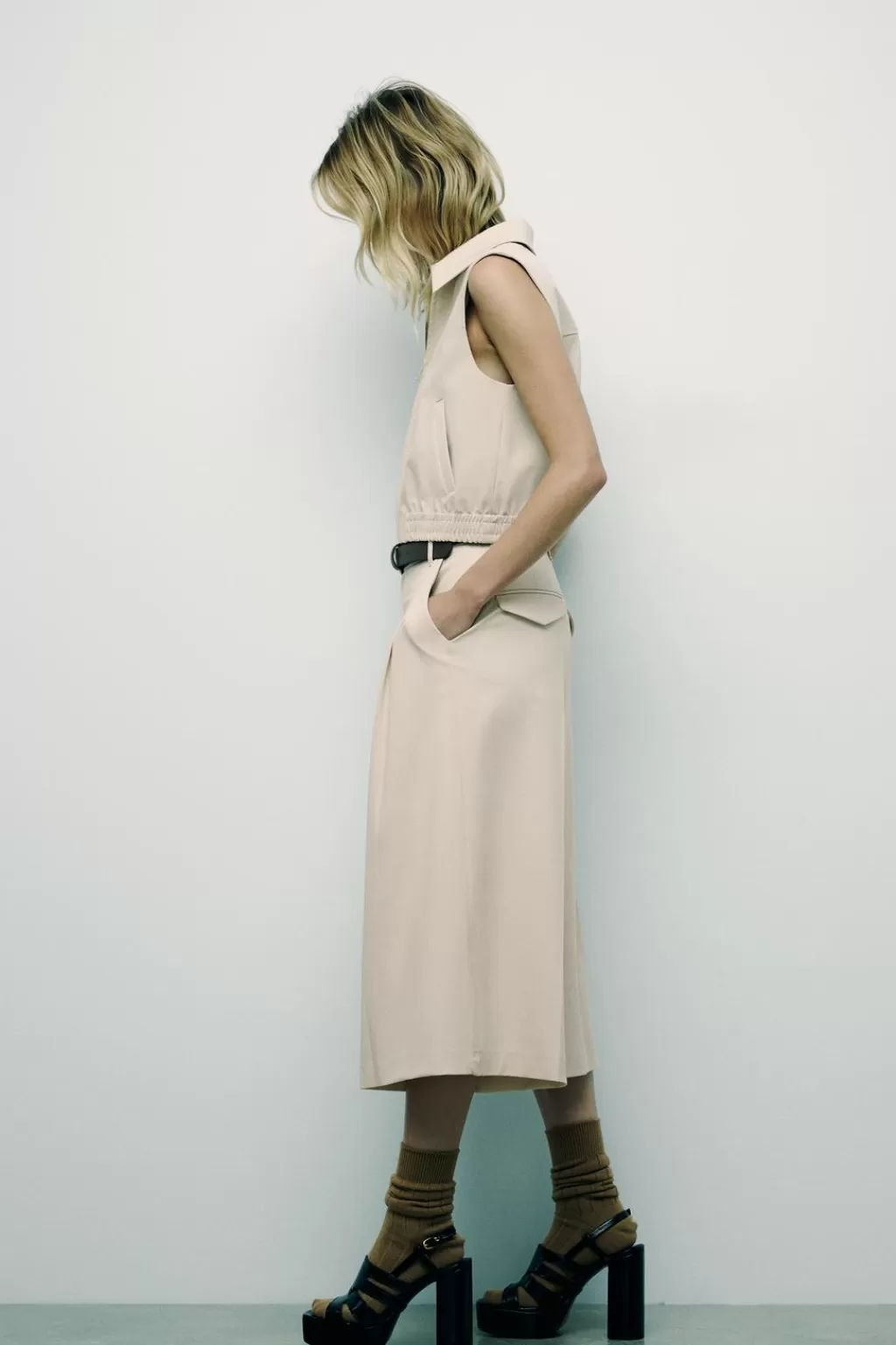 ZARA BERMUDA PLIEGUES<Mujer Faldas / Shorts
