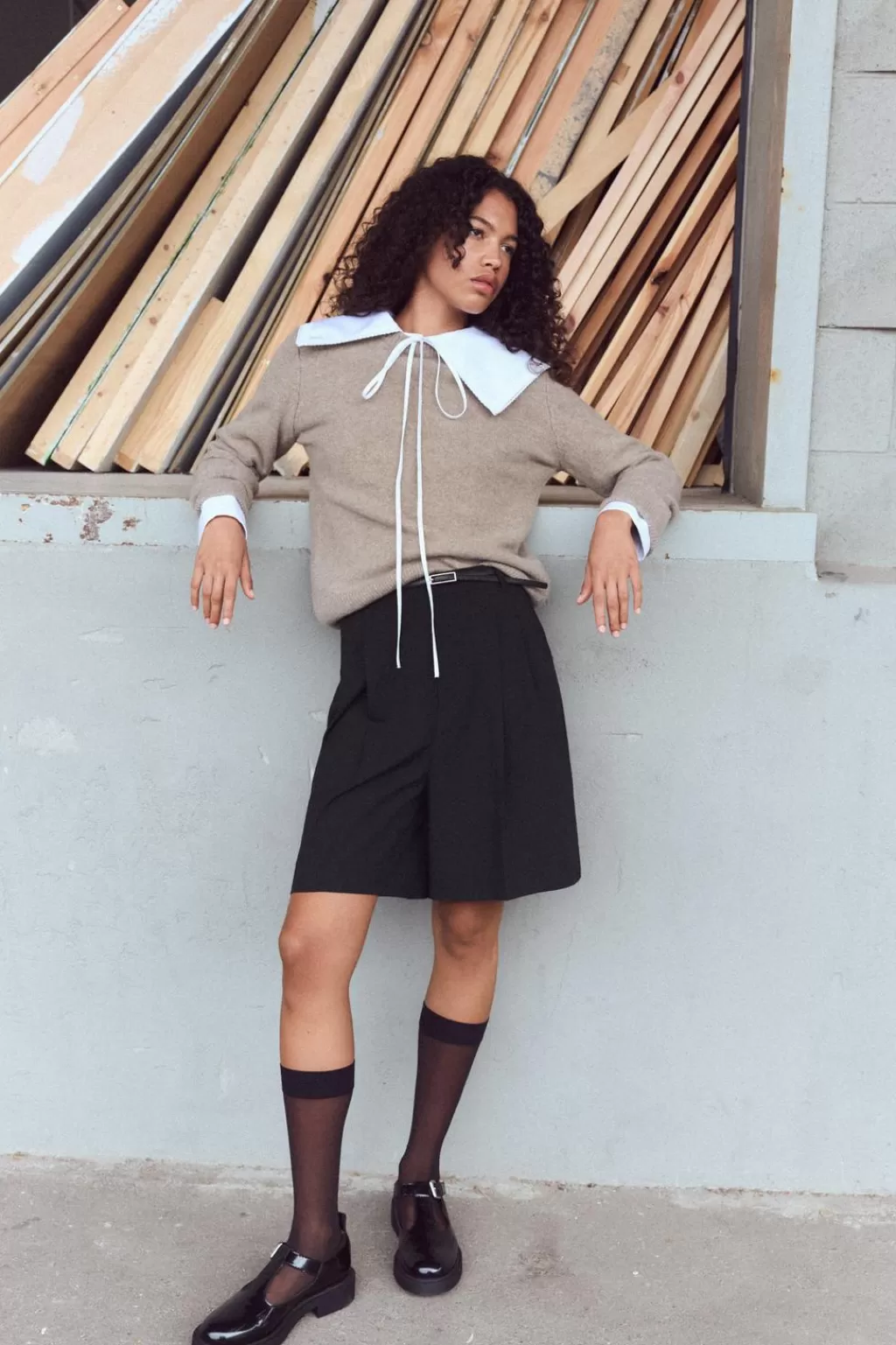 ZARA BERMUDA PLIEGUES CINTURÓN<Mujer Faldas / Shorts