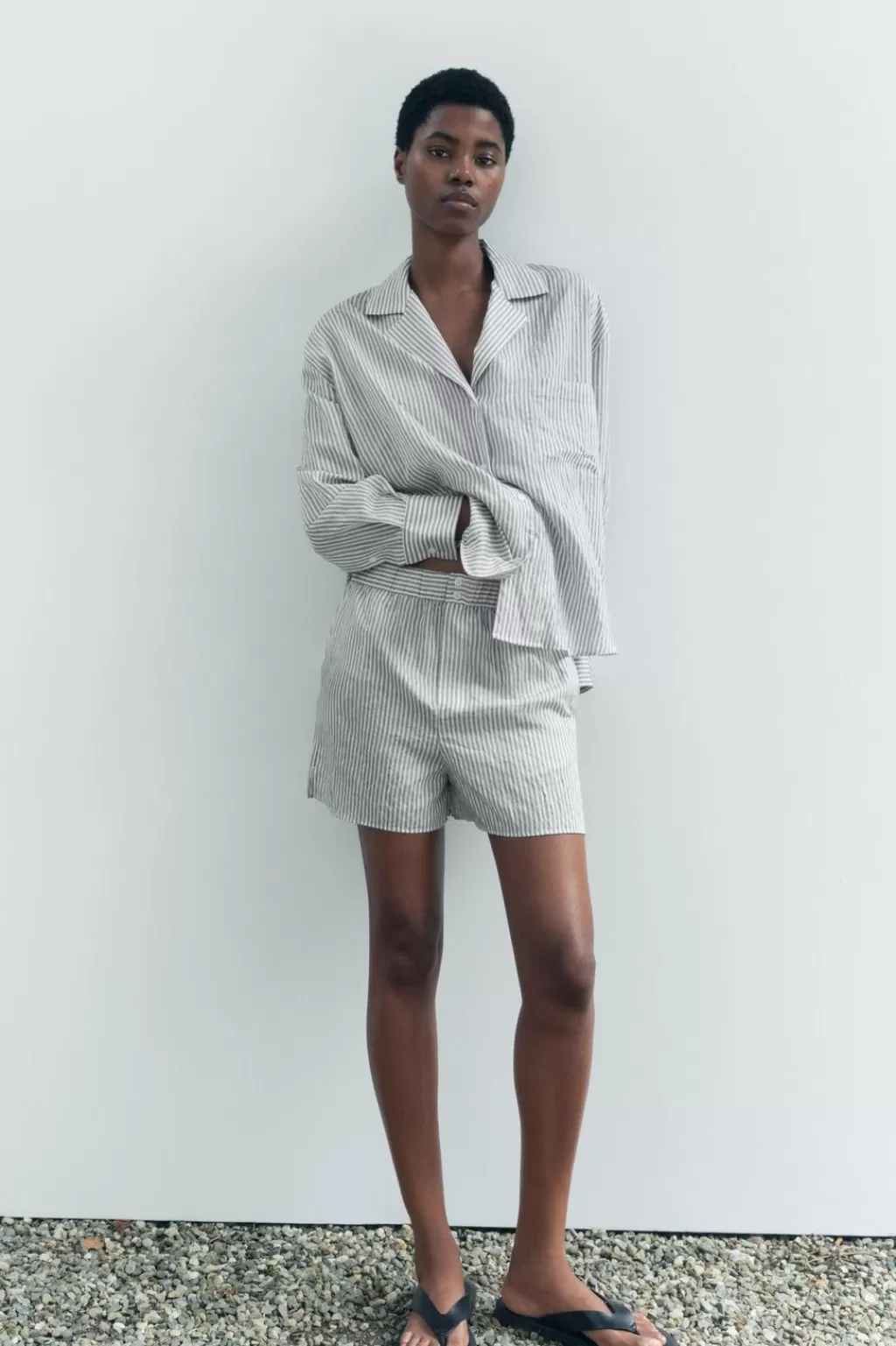 ZARA BERMUDA RAYAS ZW COLLECTION<Mujer Faldas / Shorts