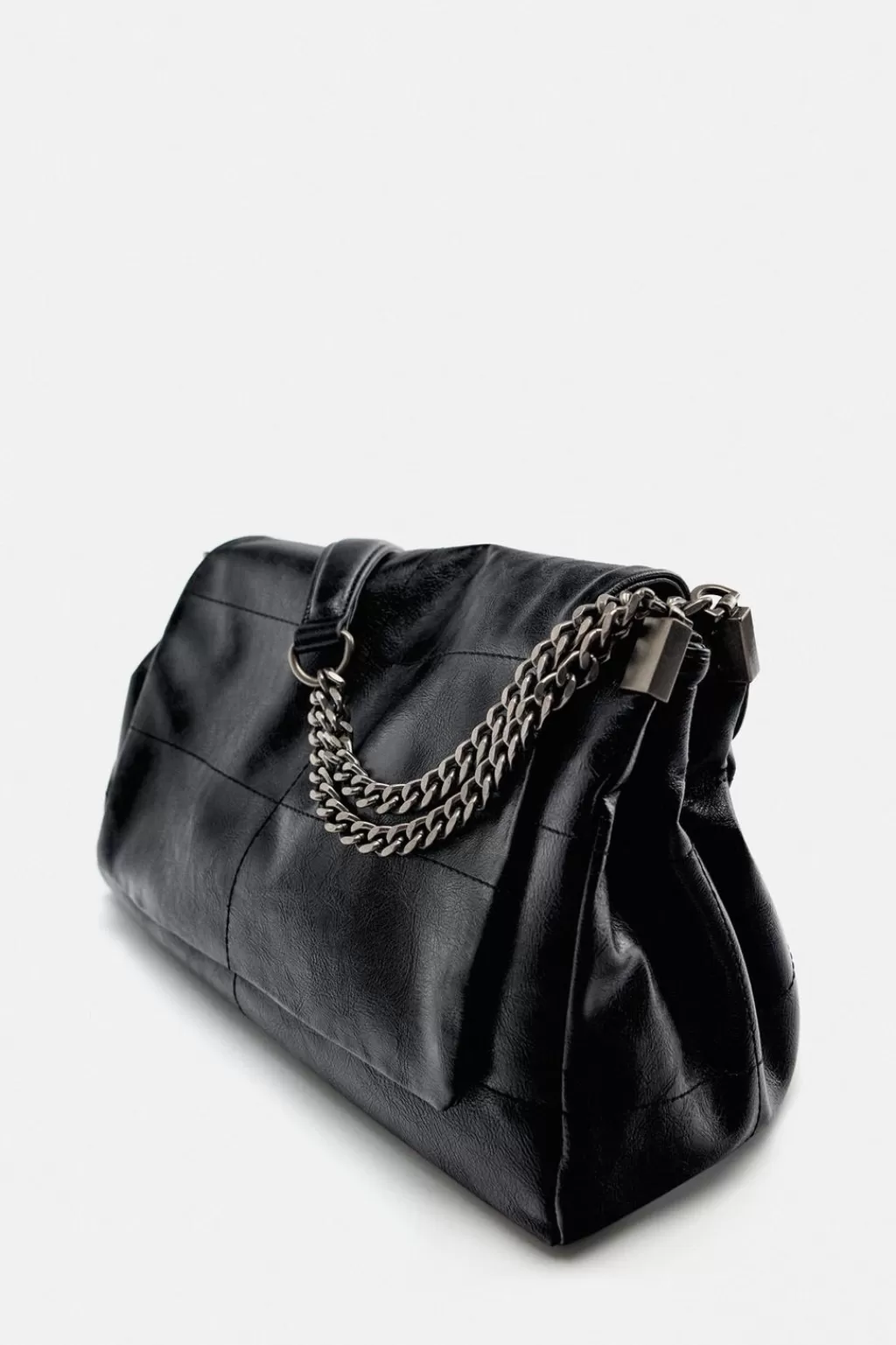 ZARA BOLSO DE HOMBRO SOLAPA ROCK<Mujer Bolsos