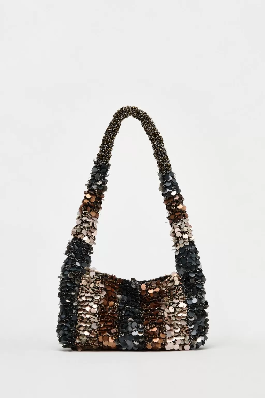 ZARA BOLSO HOMBRO LENTEJUELAS MULTICOLOR<Mujer Bolsos