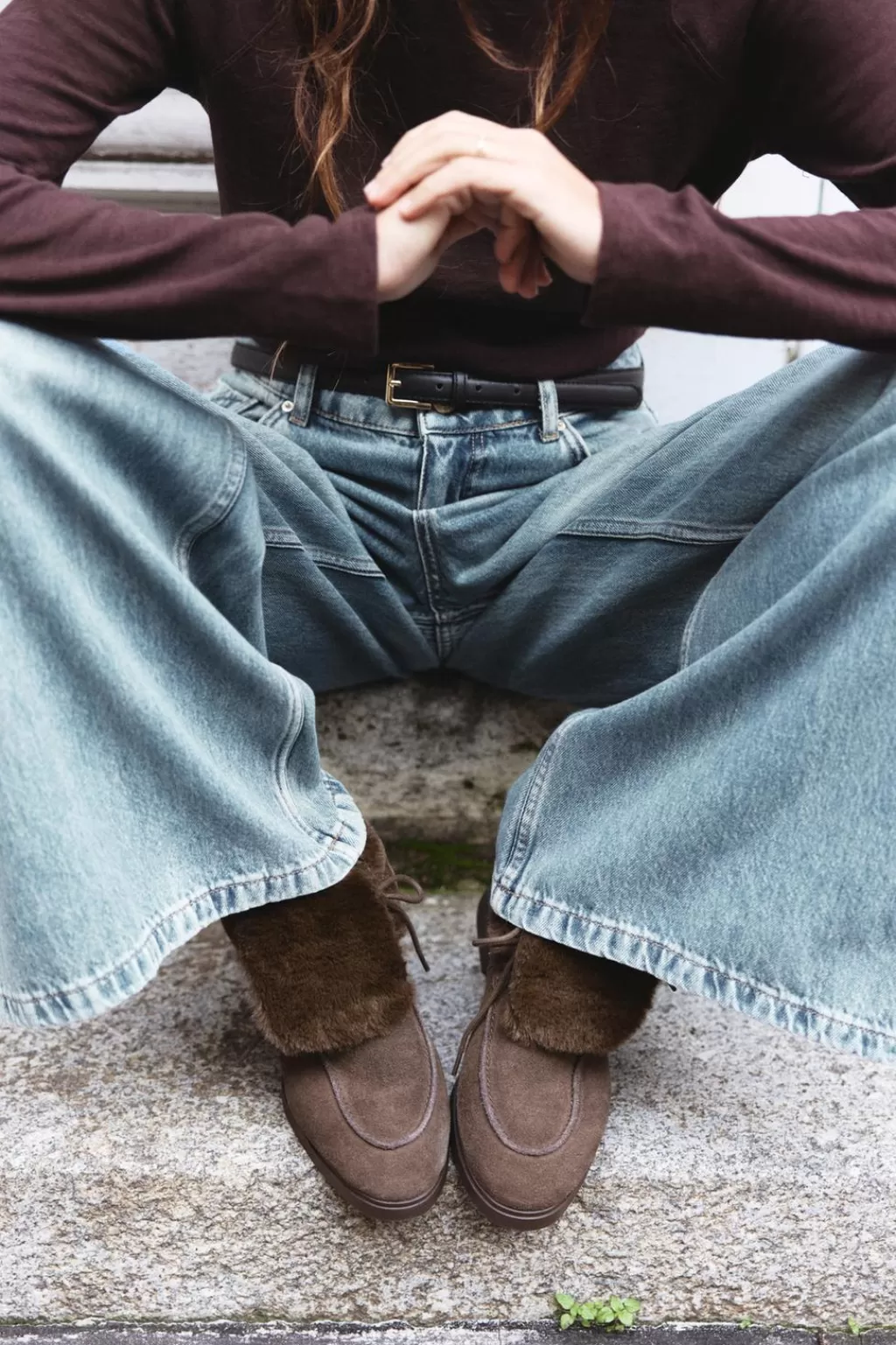 ZARA BOTÍN PLANO EFECTO PELO<Mujer Zapatos