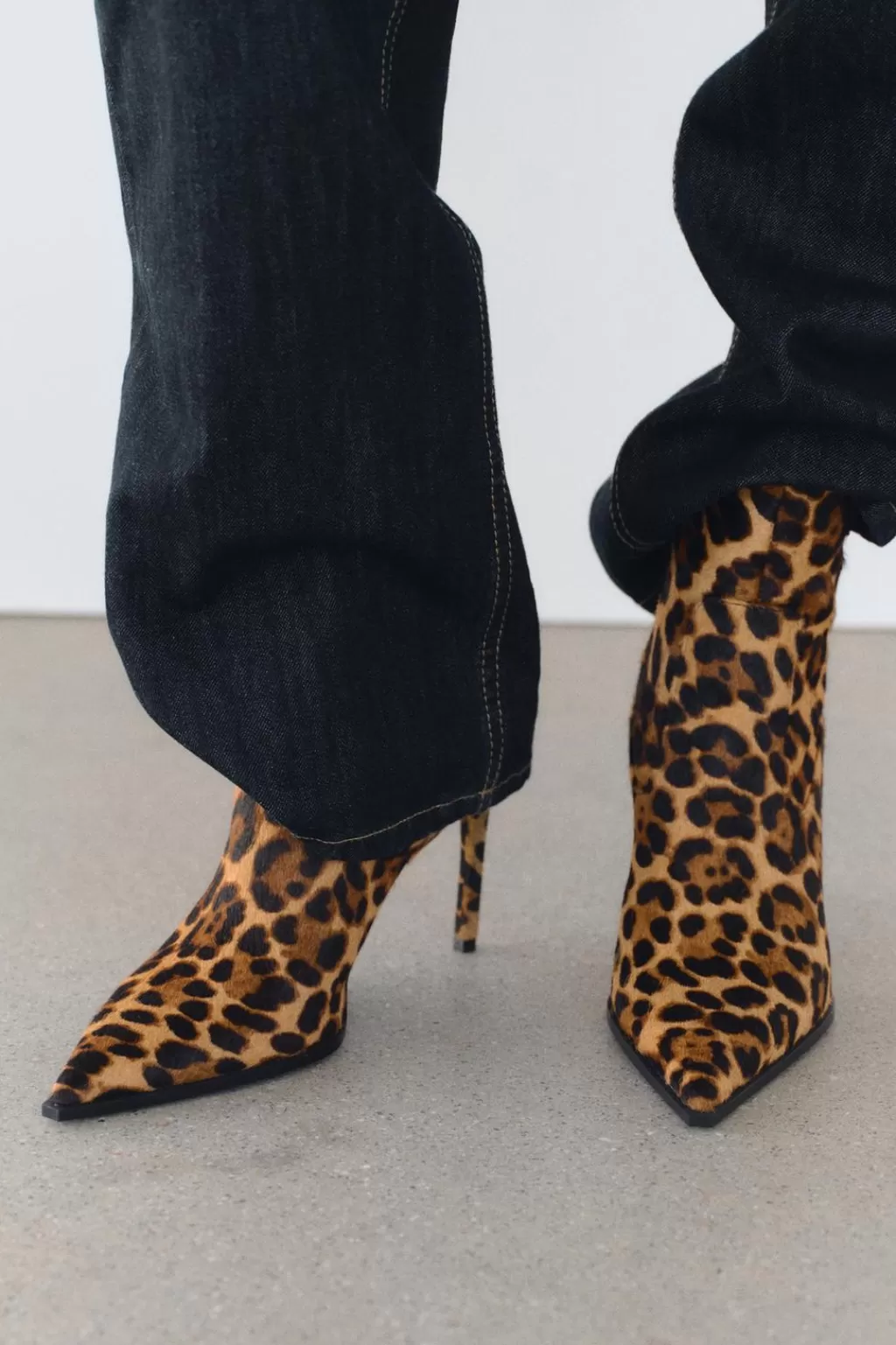 ZARA BOTÍN TACÓN ESTAMPADO ANIMAL PIEL<Mujer Zapatos