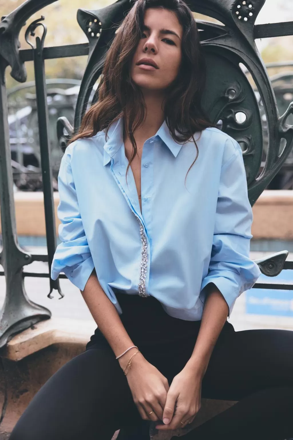 ZARA CAMISA CROP POPELÍN JOYAS<Mujer Camisas / Blusas