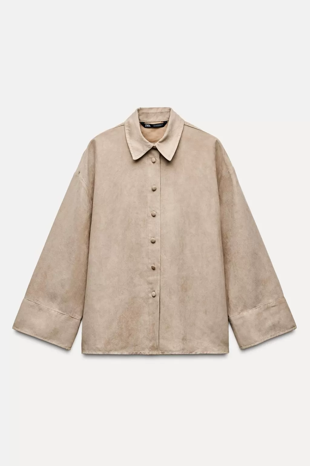 ZARA CAMISA OVERSIZE EFECTO ANTE<Mujer Camisas / Blusas