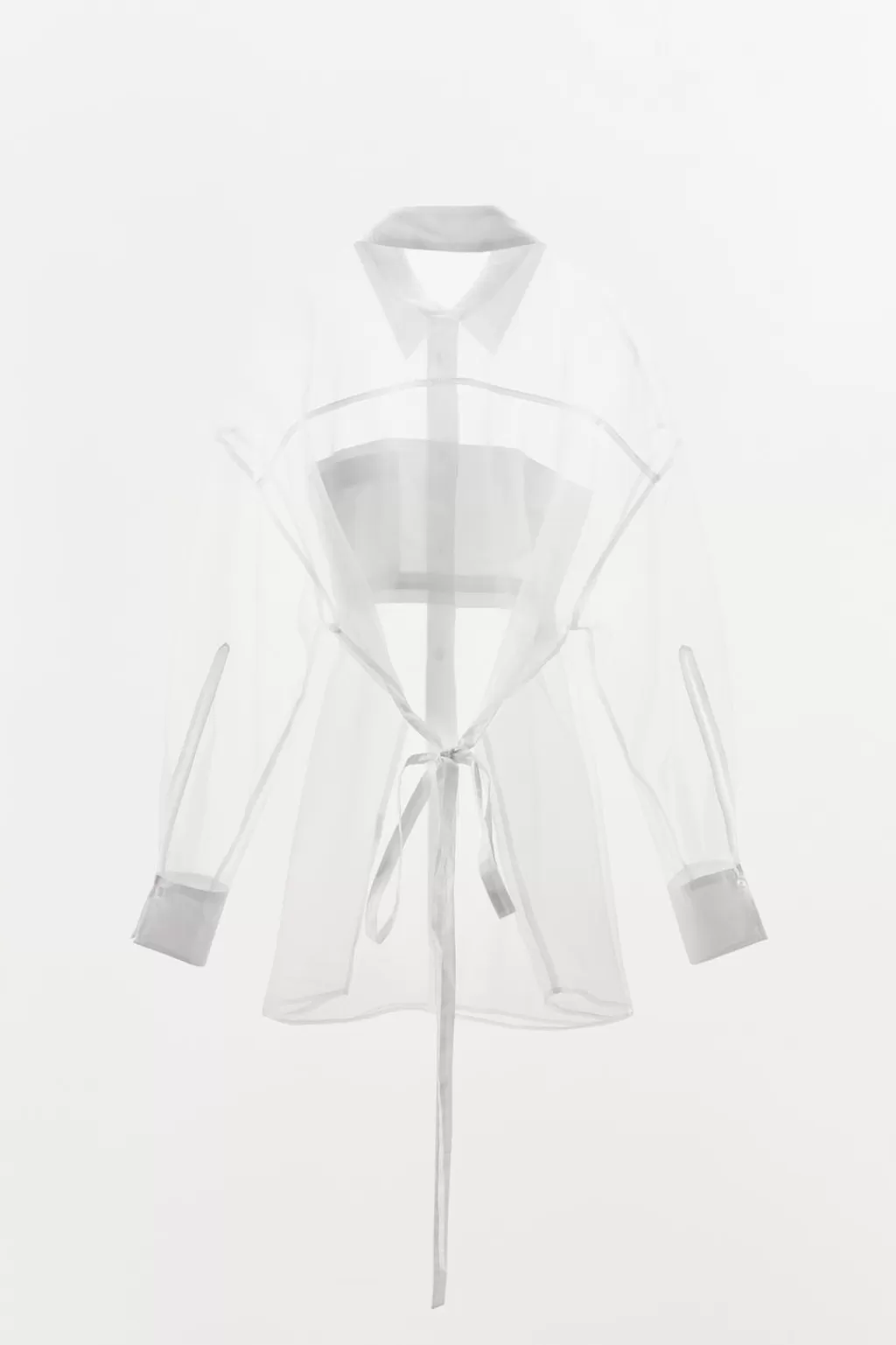 ZARA CAMISA OVERSIZE ORGANZA POPELÍN<Mujer Camisas / Blusas